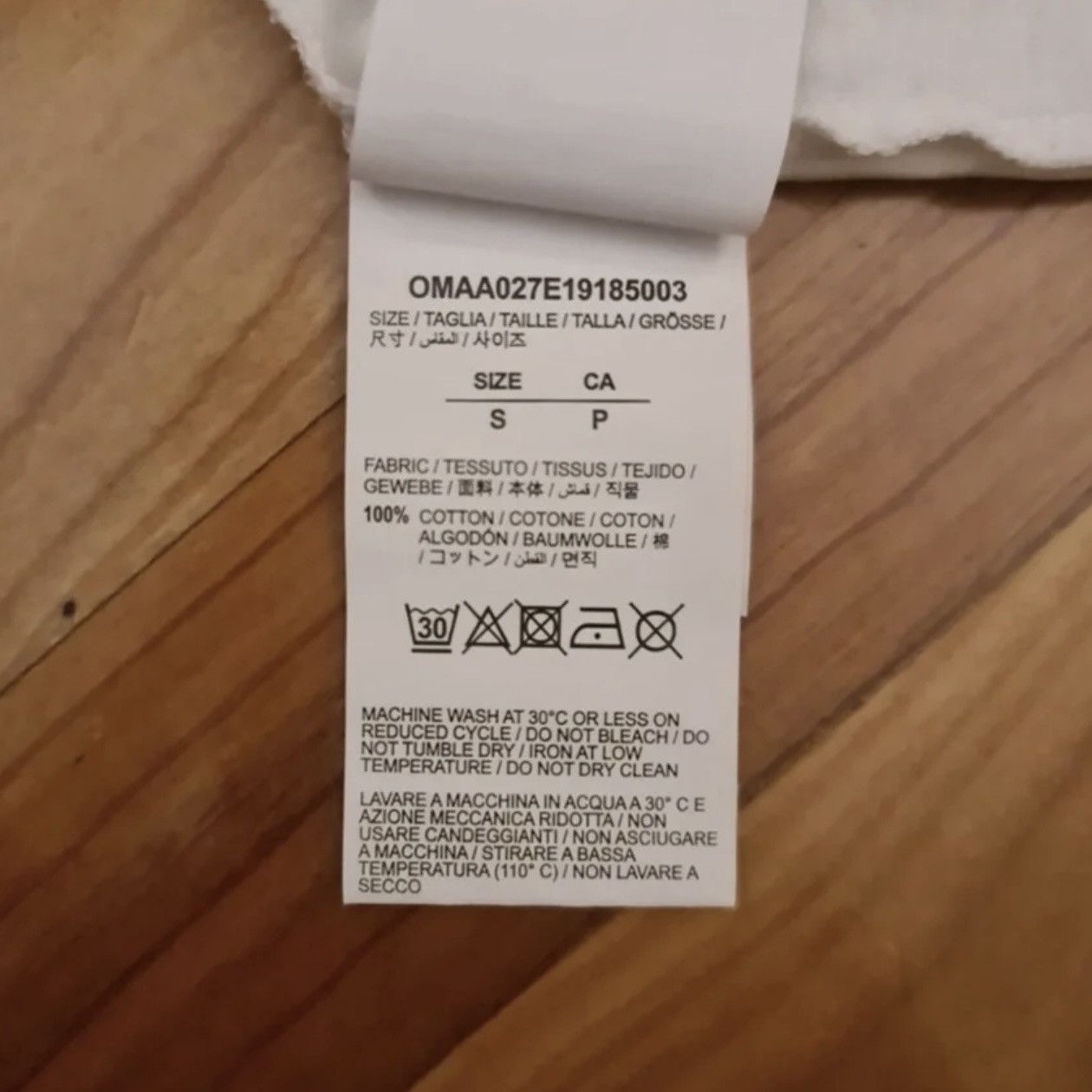 Off-White Off-White "Unfinished" S/S slim tee white silver. Size US S / EU 44-46 / 1 - 7 Thumbnail