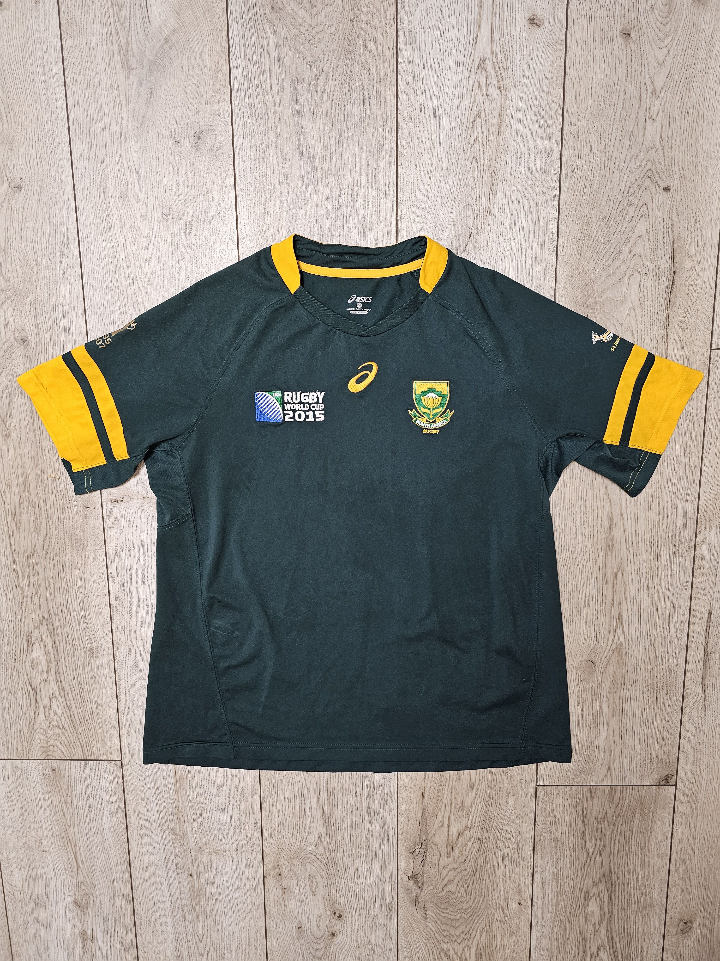 Asics SOUTH AFRICA RUGBY JERSEY 2015 WORLD CUP UNION RUGBY JERSEY Size US XL / EU 56 / 4 - 1 Thumbnail