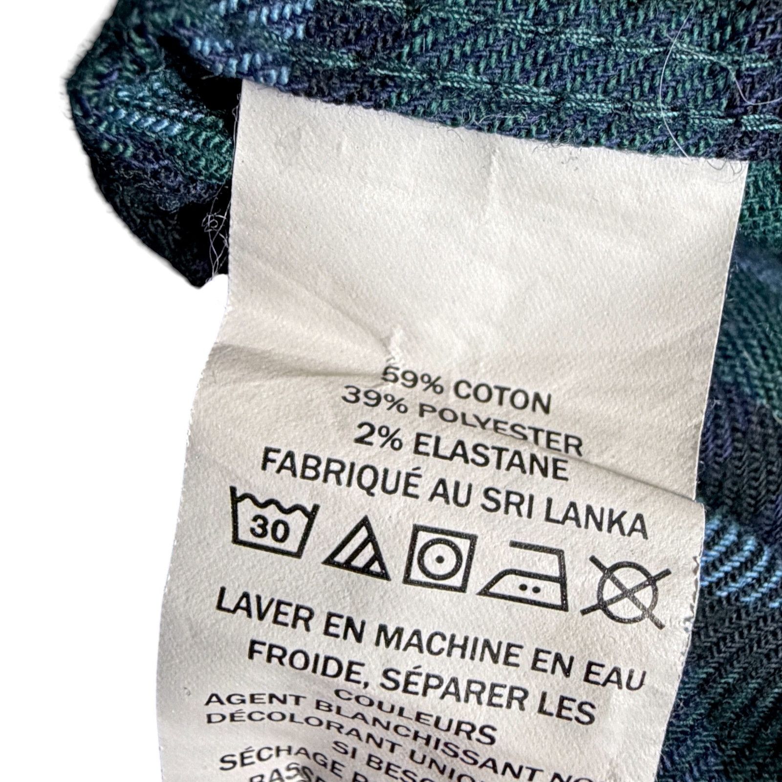 L.L. Bean Vintage LL Bean Men's Large Green Blue Flannel Button Down Size US L / EU 52-54 / 3 - 6 Thumbnail