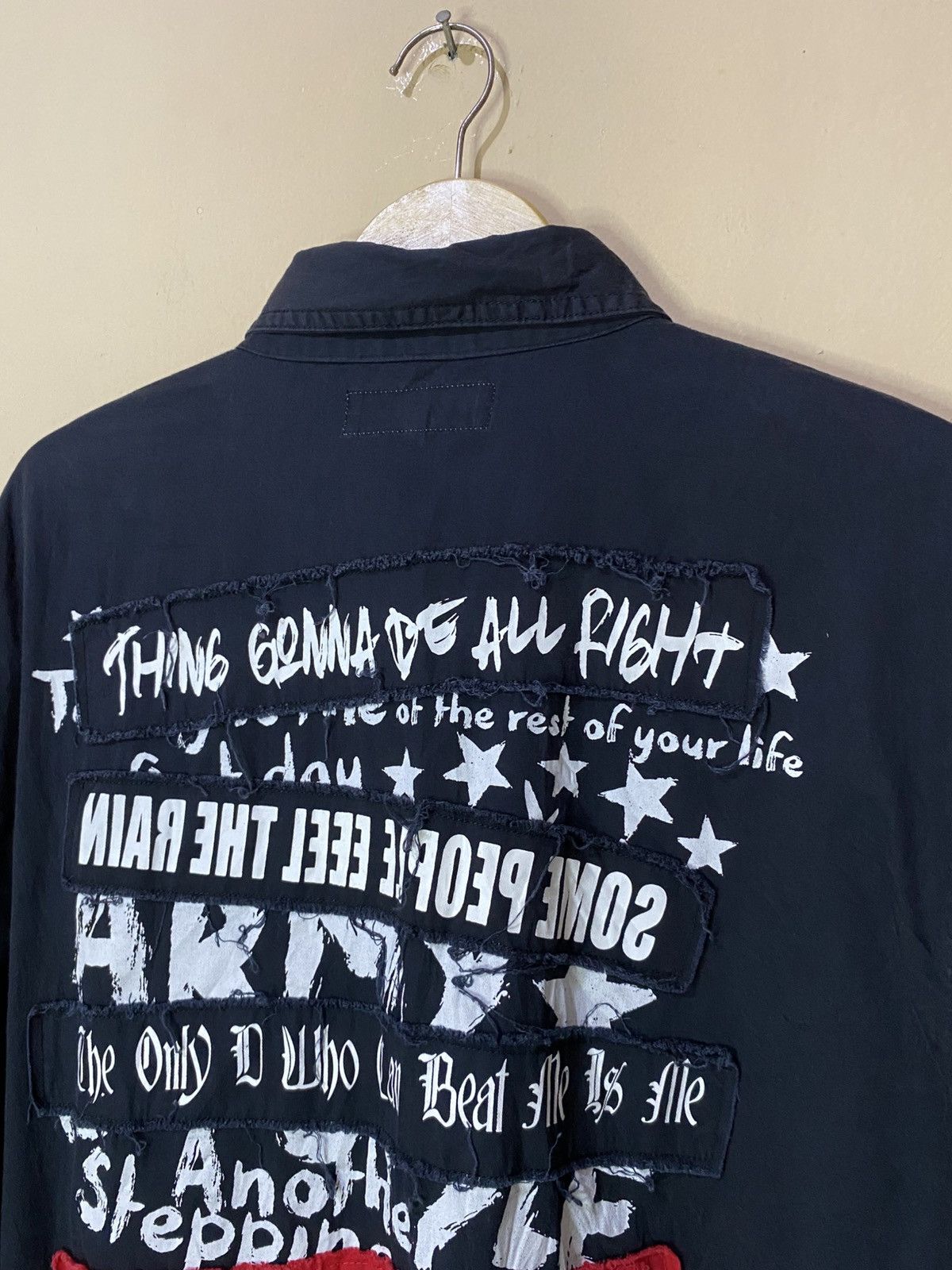 Le Grande Bleu (L.G.B.) 2000s Rare In The Attic Homme Punk Style Poem Button Shirt Size US XXL / EU 58 / 5 - 4 Thumbnail