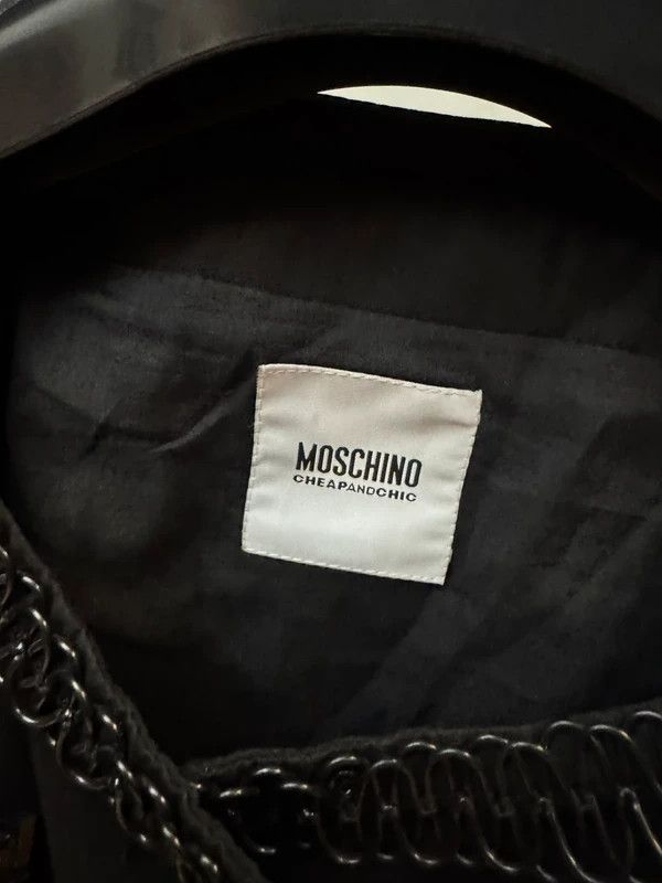 Moschino Moschino Cheap and Chic Black Pattern Blazer Jacket L Size L / US 10 / IT 46 - 2 Thumbnail