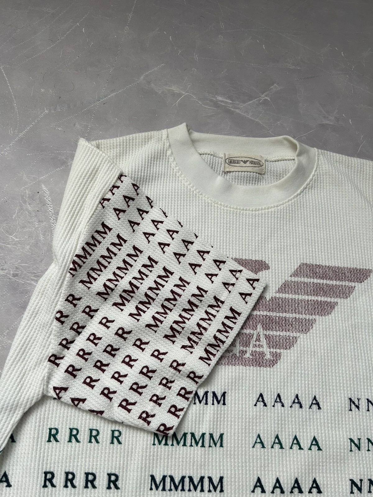 Emporio Armani Vintage Rare Armani Big Logo T-shirt Size US L / EU 52-54 / 3 - 5 Thumbnail