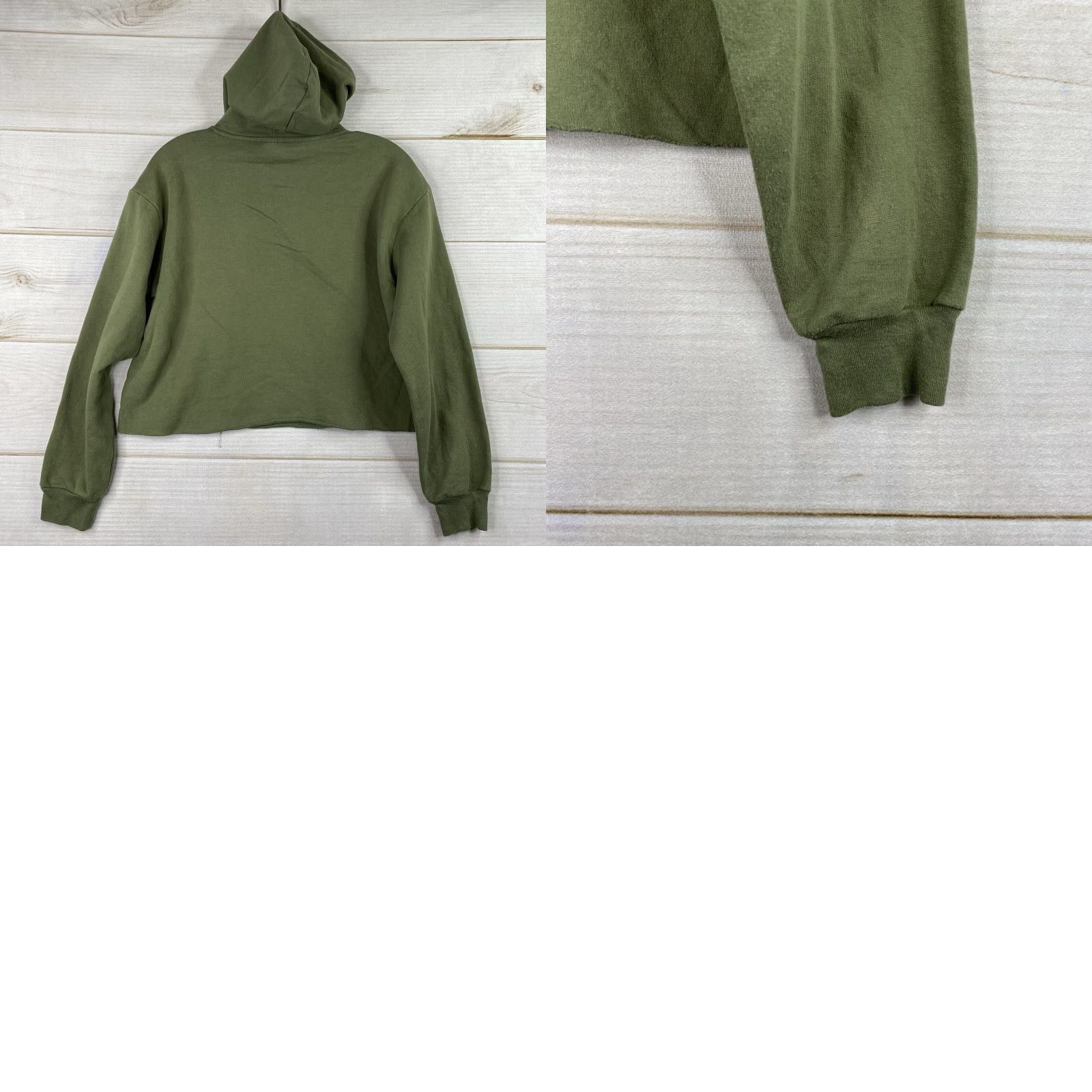 Etro MTV Cropped Hoodie Sweatshirt Womens Size S Green Long Sleeve Cotton Retro Music Size S / US 4 / IT 40 - 8 Thumbnail