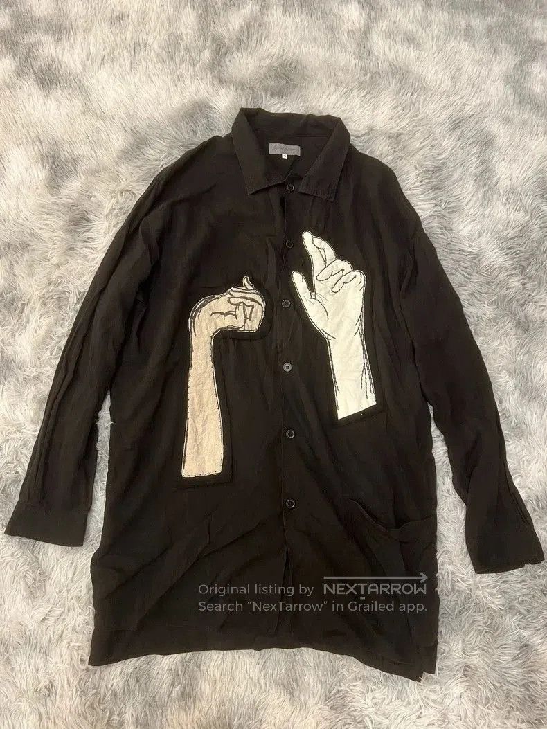 Yohji Yamamoto Yohji Yamamoto Ghost Hand Patch Shirt. Size US L / EU 52-54 / 3 - 1 Thumbnail