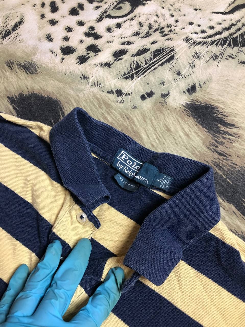 Polo Ralph Lauren Polo Ralph Lauren Custom Fit Striped Polo Size L Size US L / EU 52-54 / 3 - 3 Thumbnail