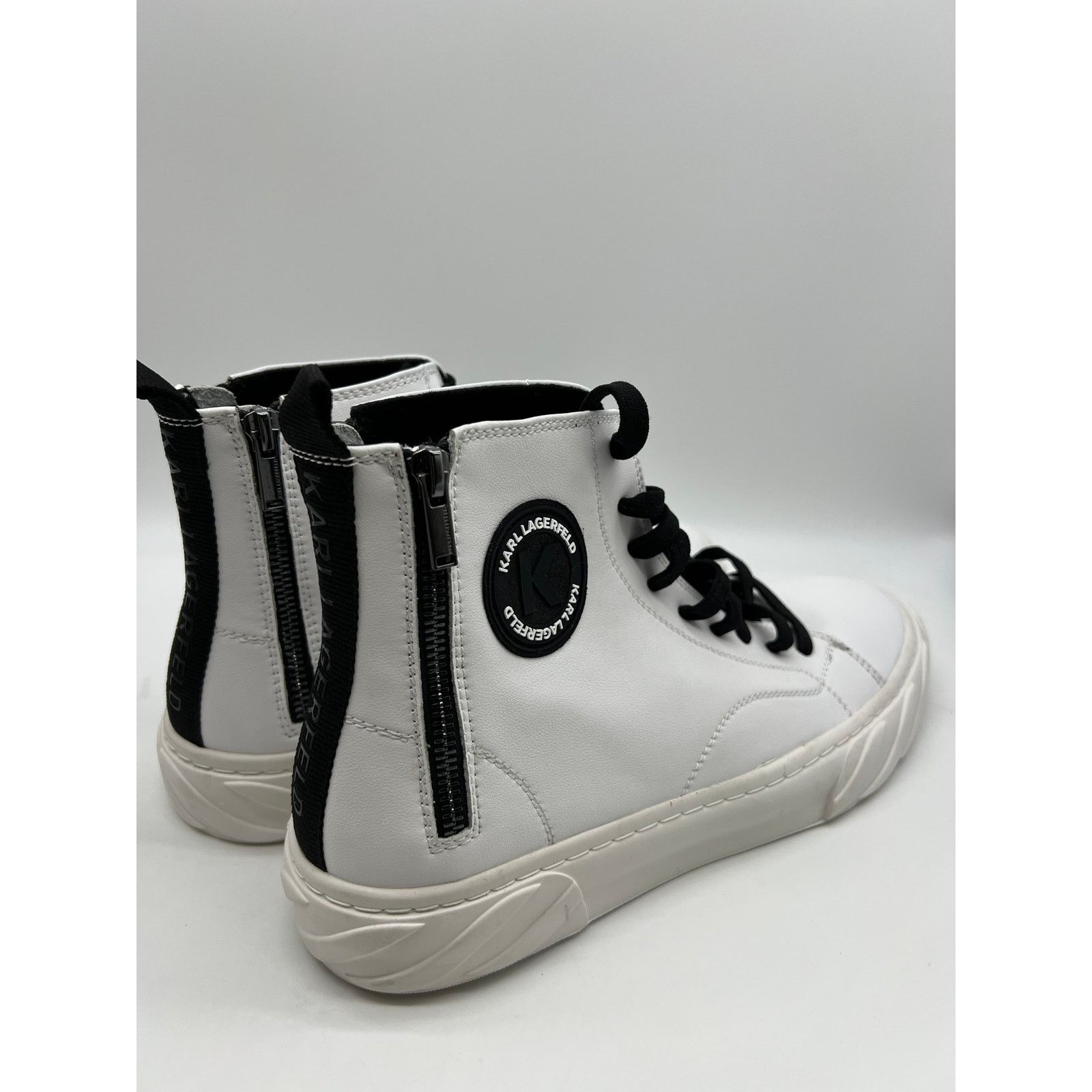 Karl Lagerfeld Karl Lagerfeld Men's Paris Sneakers High Top Heel Zip 10.5M Size US 10.5 / EU 43-44 - 11 Thumbnail
