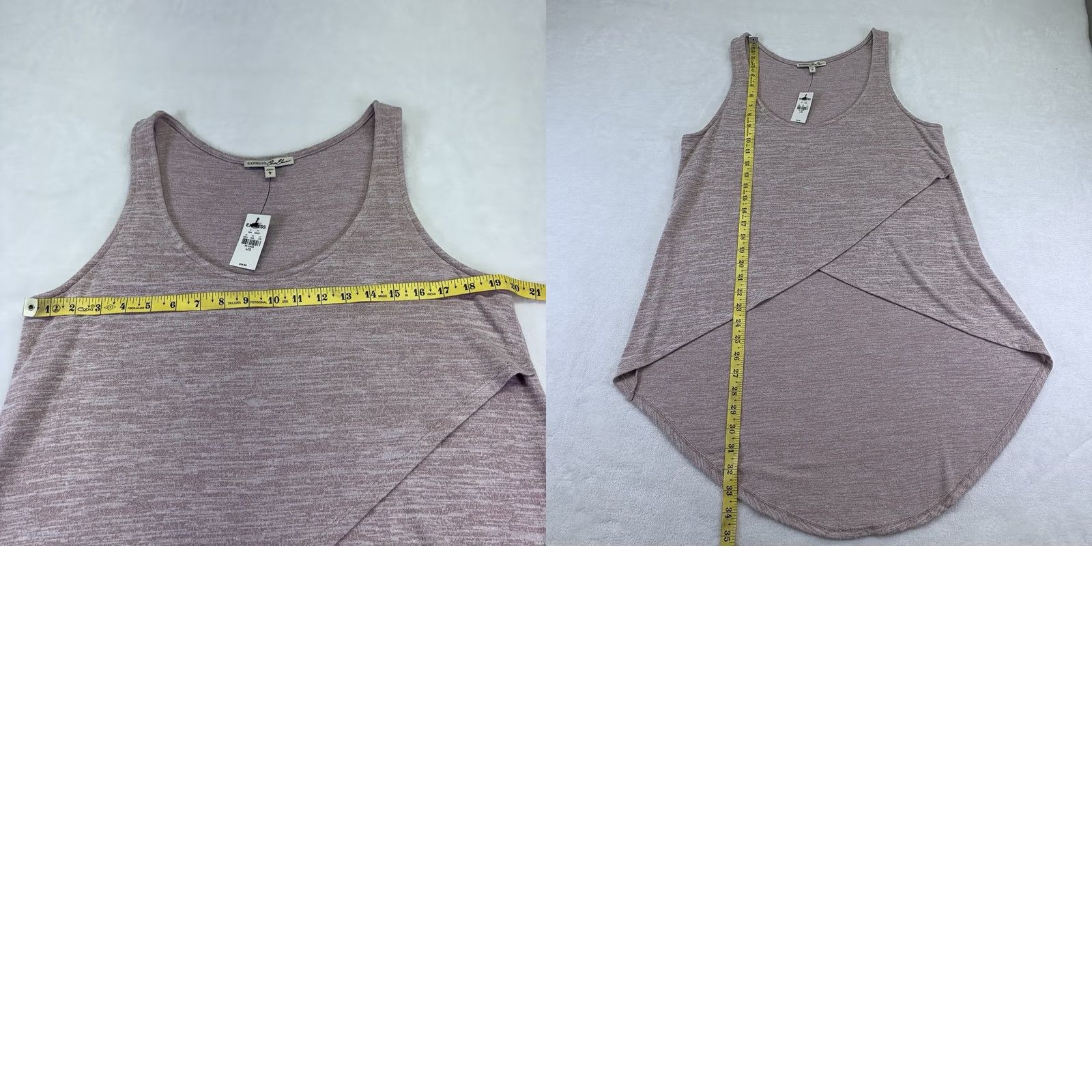 Express Express Criss Cross Hi Lo Tunic Knit Sleeveless Tank Top Dusty Rose NWT L Express Size L / US 10 / IT 46 - 8 Thumbnail