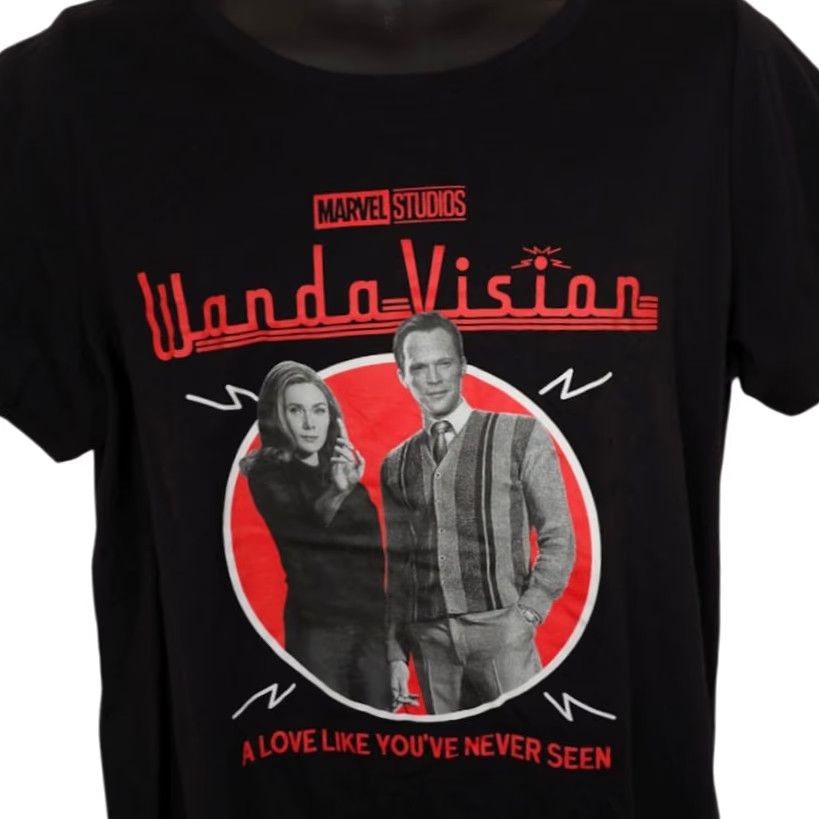 Vintage VINTAGE WandaVision T Shirt Womens Size 0X Black Marvel Studios Comic Book Series Size XL / US 12-14 / IT 48-50 - 2 Thumbnail