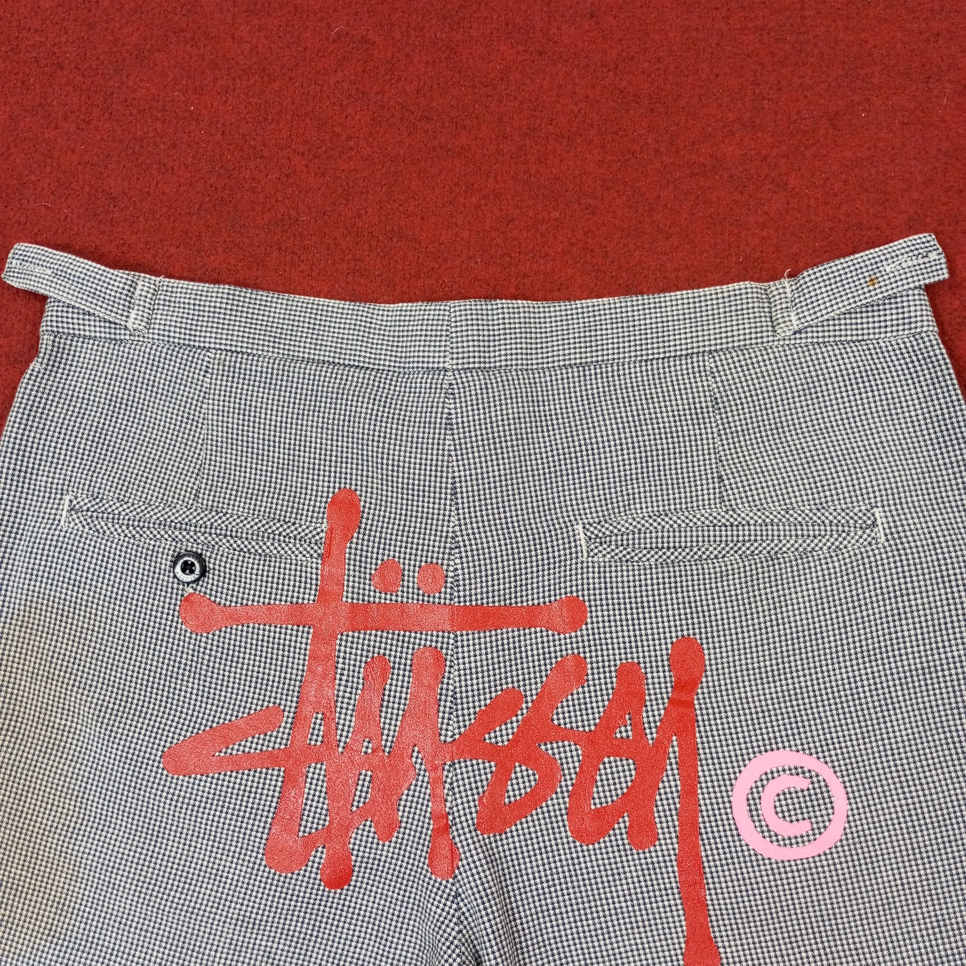 Stussy × Vintage Stussy Streetwear Custom Art Logo Style Short Pants c217n16 Size US 33 - 2 Thumbnail