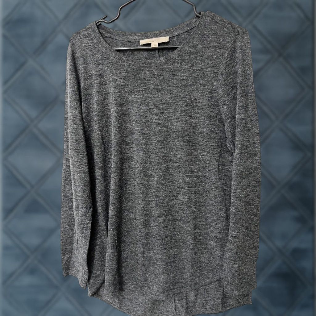 Loft VINTAGE LOFT Women Sweater Pullover Long Sleeve Crew Neck Casual Cozy Acrylic Size Large Gray Solid 80s 90s Retro Size L / US 10 / IT 46 - 1 Thumbnail