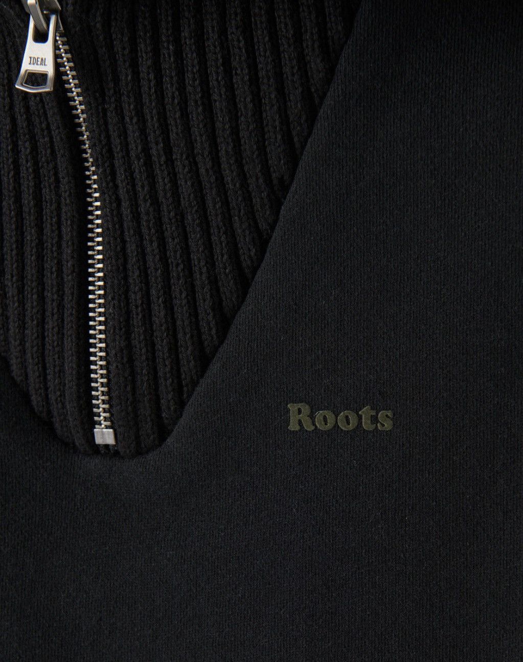 Roots ROOTS - Hybrid Mock Zip Sweater - Black Size US L / EU 52-54 / 3 - 3 Thumbnail