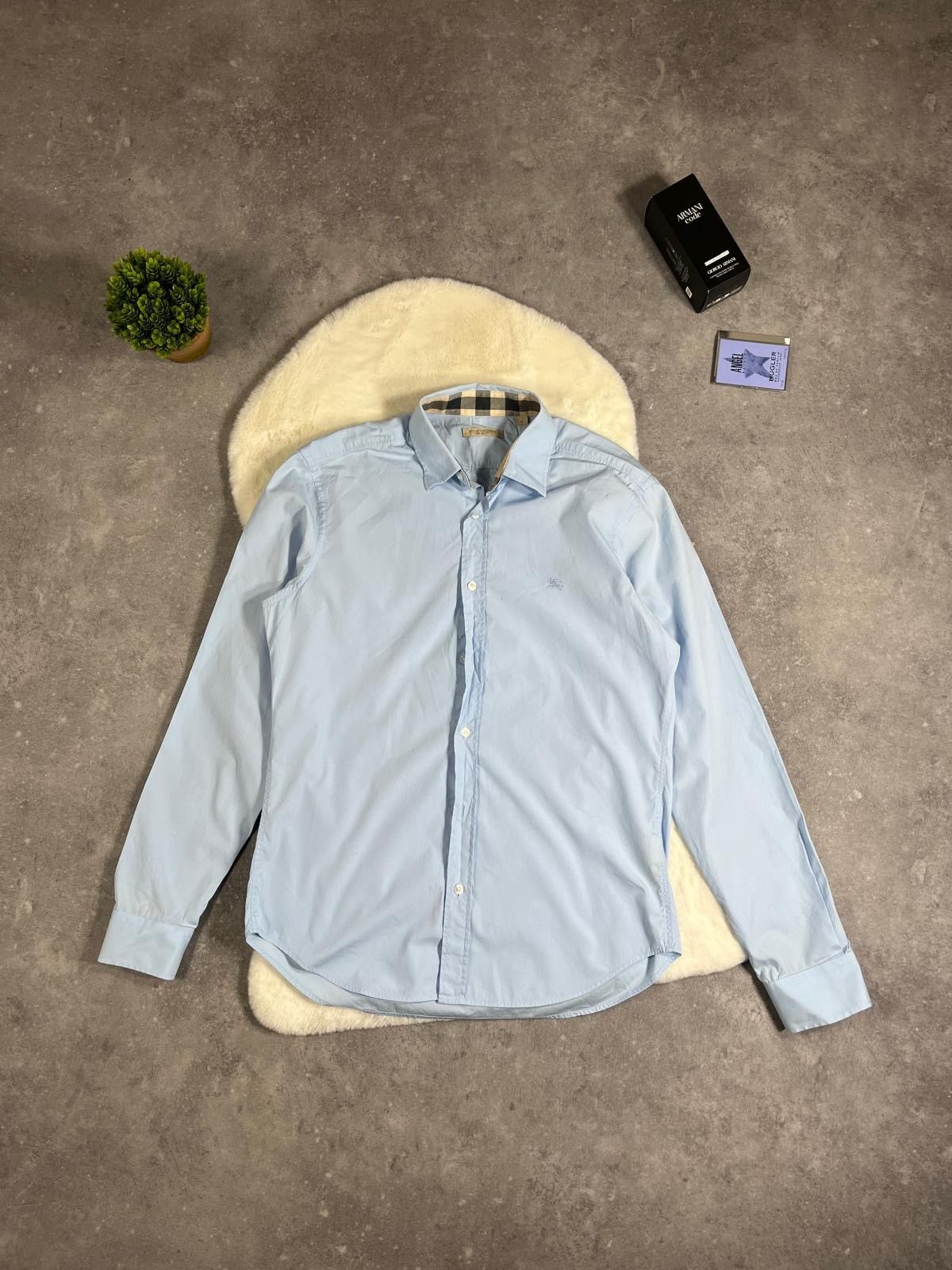 Burberry Burberry Blue Nova Check Shirt Luxury Brand Size US M / EU 48-50 / 2 - 1 Thumbnail