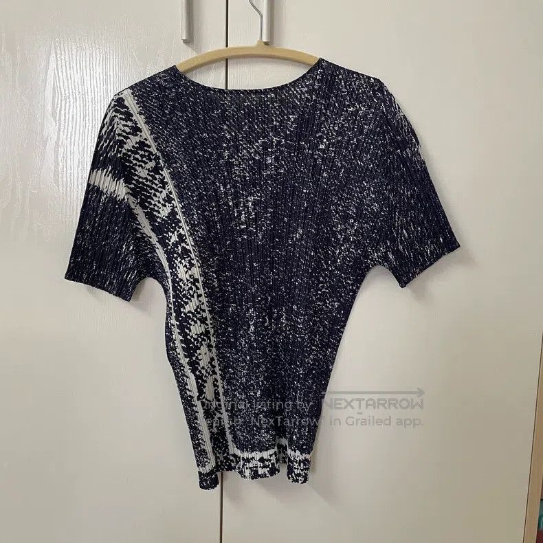 Issey Miyake Issey Miyake Snowflake Denim Short Sleeve Top Size L / US 10 / IT 46 - 2 Thumbnail