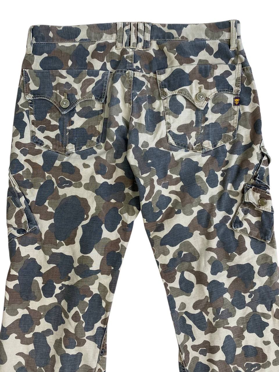 Japanese Brand 291295 Homme Flared Camo Cargo Denim Pants Size US 32 / EU 48 - 8 Thumbnail