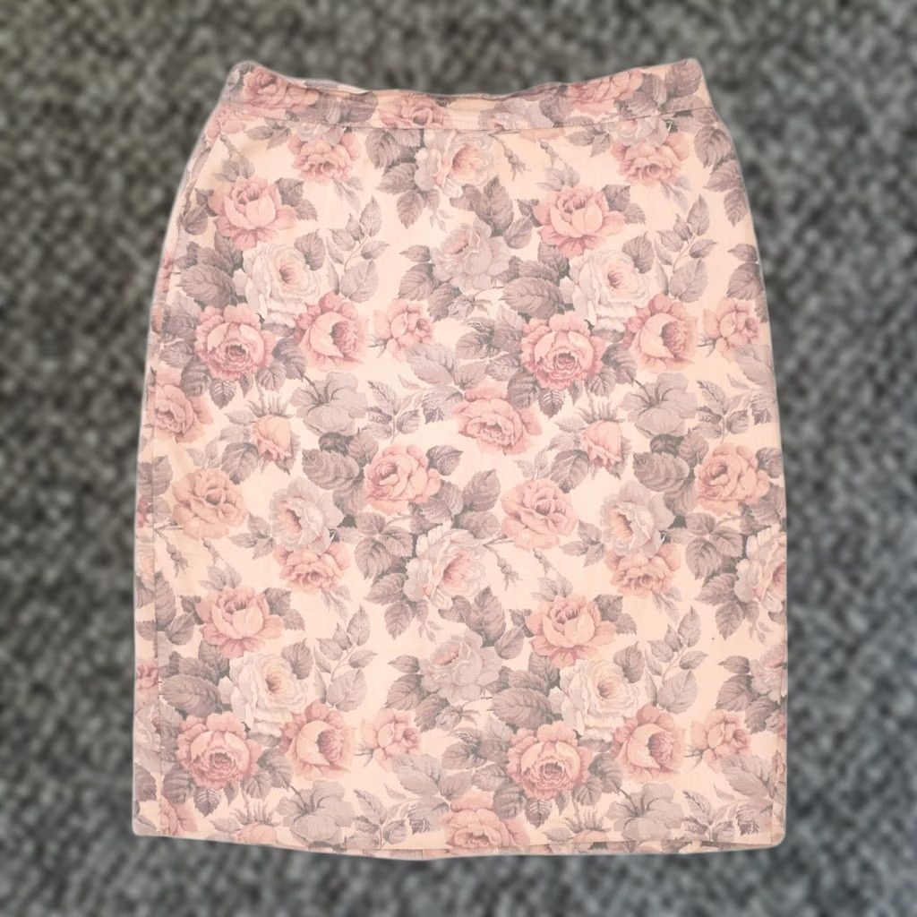 Pinko CIOE Womens Pencil Skirt Pink Floral IT 44 Medium W28 Size 32" / US 10 / IT 46 - 1 Thumbnail
