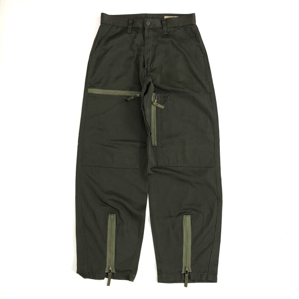 If Six Was Nine × Japanese Brand × Le Grande Bleu (L.G.B.) Vintage Bobson Big Pocket Bondage Cargo Olive Green Pants Size US 29 - 1 Thumbnail