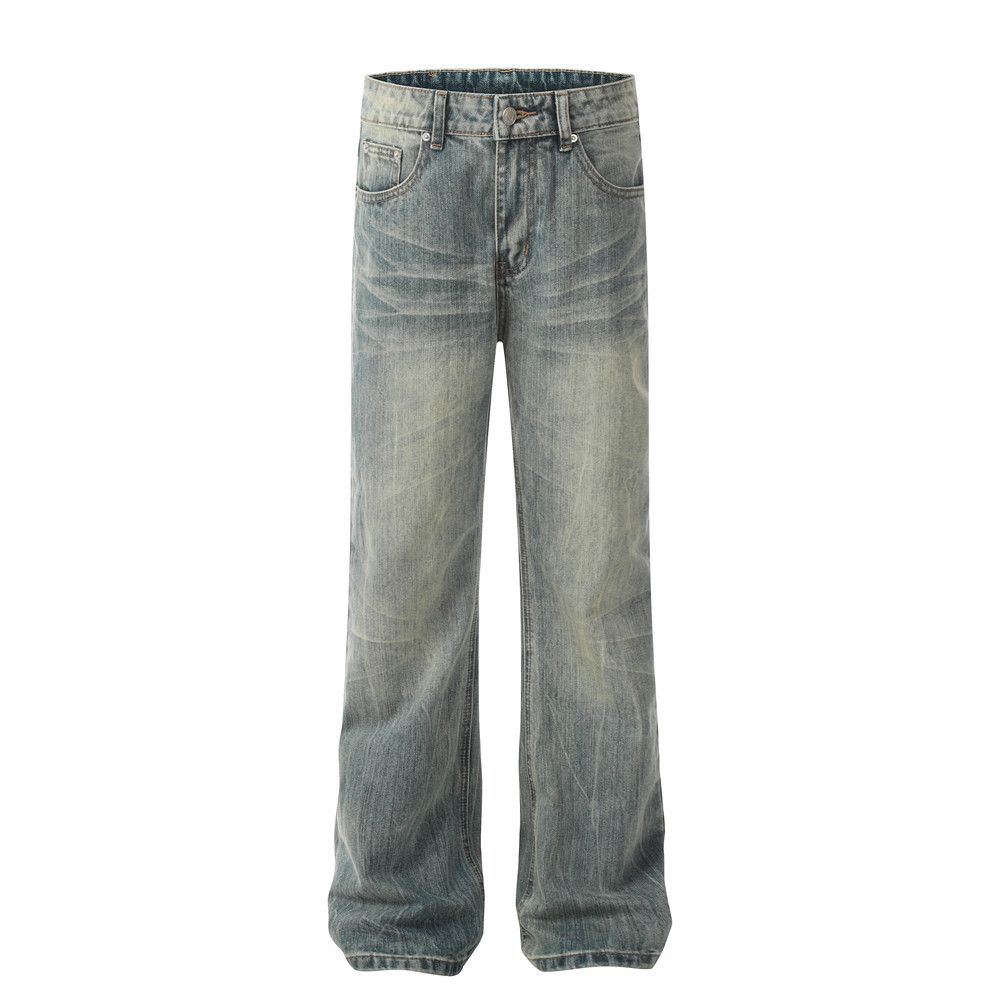 Japanese Brand × Jean Vintage distressed washed gradient men's punk casual jeans Size US 32 / EU 48 - 1 Thumbnail
