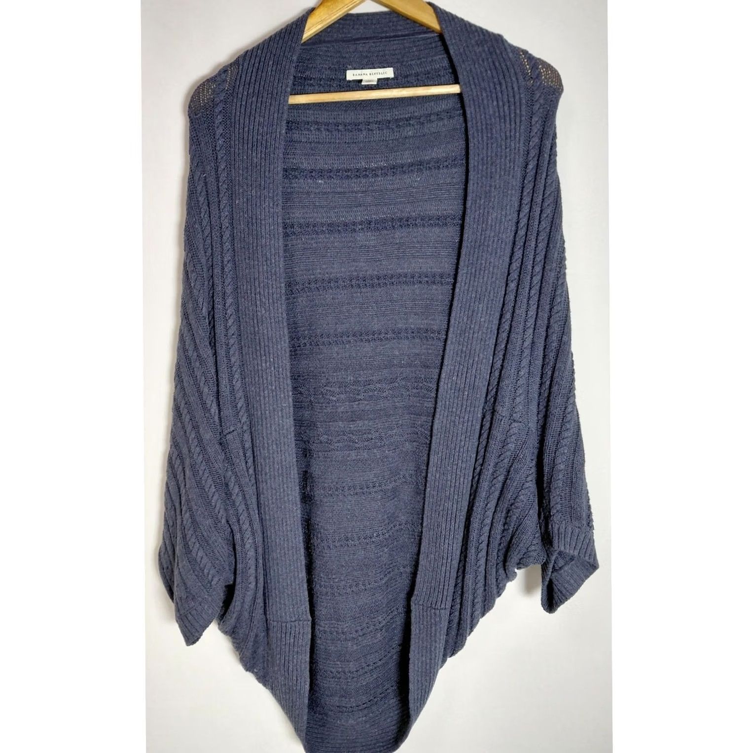Banana Republic BANANA REPUBLIC Cardigan Adult M Blue Cotton Wool Blend Knit Long Sleeve Solid Casual Travel Size M / US 6-8 / IT 42-44 - 2 Thumbnail