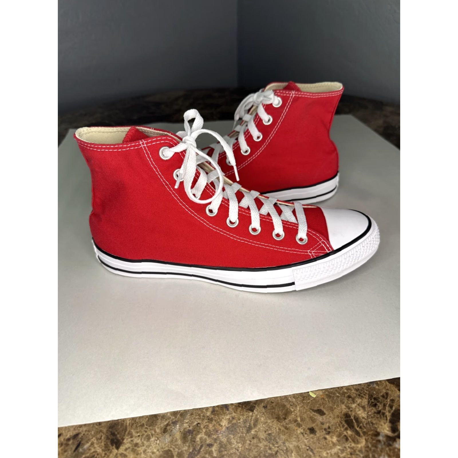 Converse Converse All Star High Hi-Top Red Men’s 9 Sneakers Shoes Shoes Sneakers Stars Mens High Top Red Size US M / EU 48-50 / 2 - 4 Thumbnail