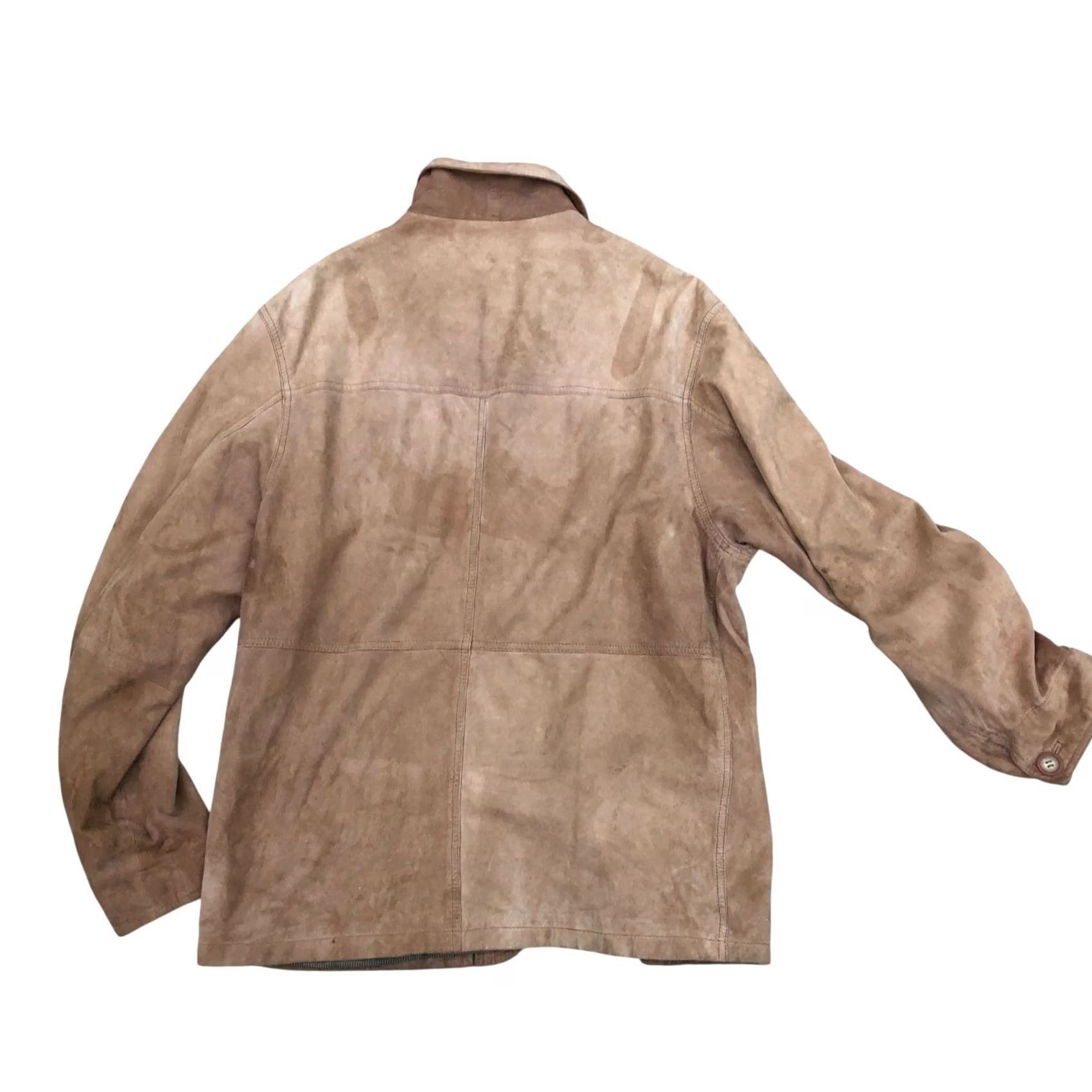 The Territory Ahead VTG THE TERRITORY AHEAD Leather Suede Coat Jacket Men's SMALL Tan Retro Jacket Mens Small Tan Leather Suede Coat Size US S / EU 44-46 / 1 - 2 Thumbnail