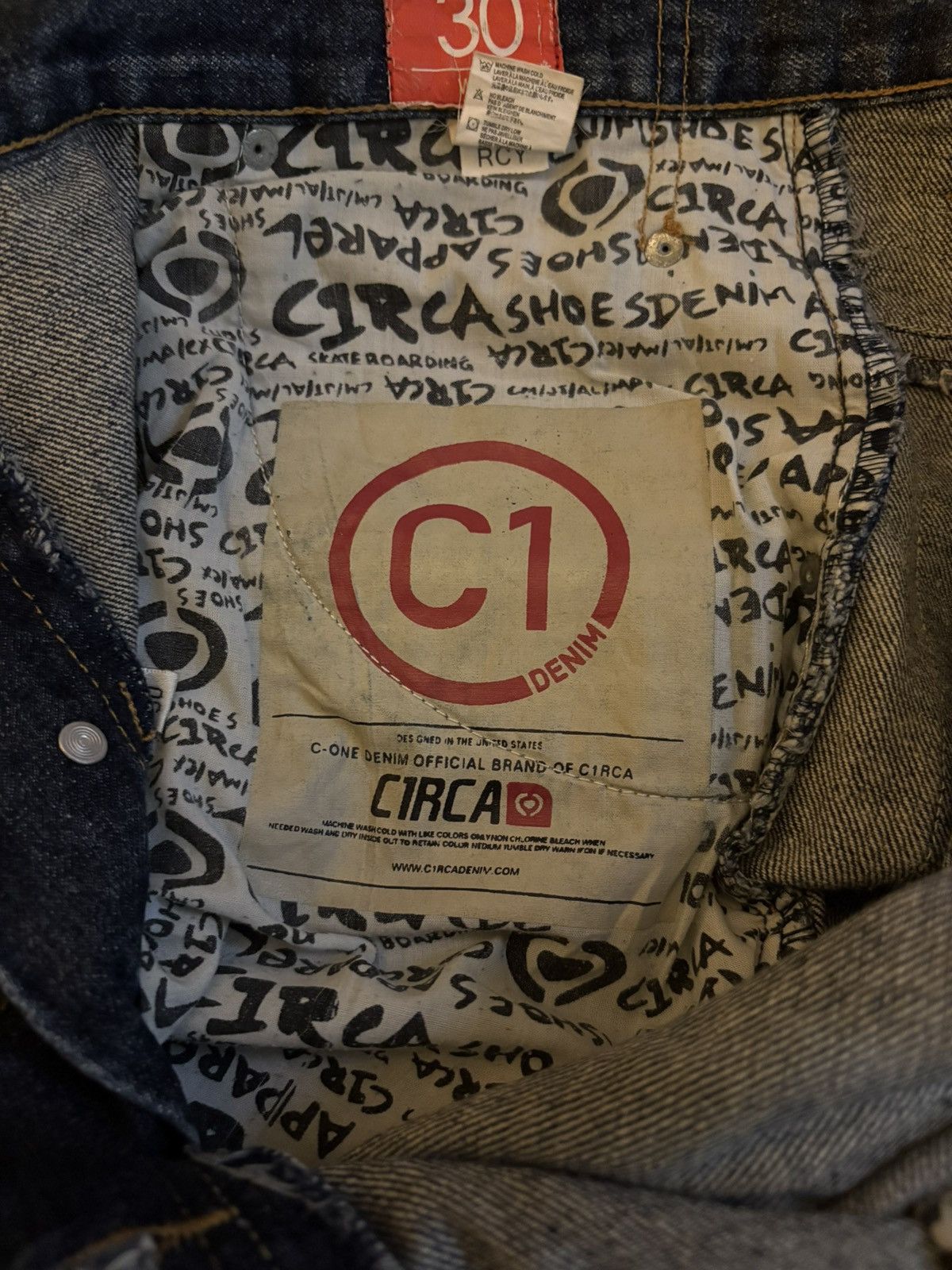 C1RCA × Shorty's Skateboards × Vintage Vintage Circa Muska C1 denim Size US 30 / EU 46 - 8 Thumbnail