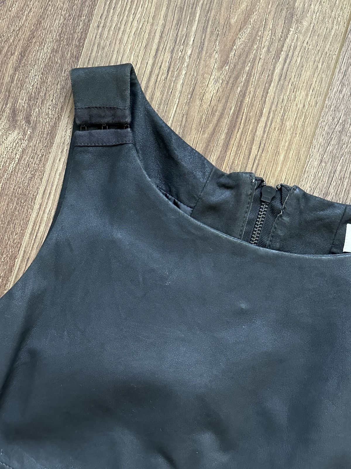 Diesel  If Six Was Nine  Vintage Vintage Diesel Leather Black Sleeveless  Zip Dress | Grailed