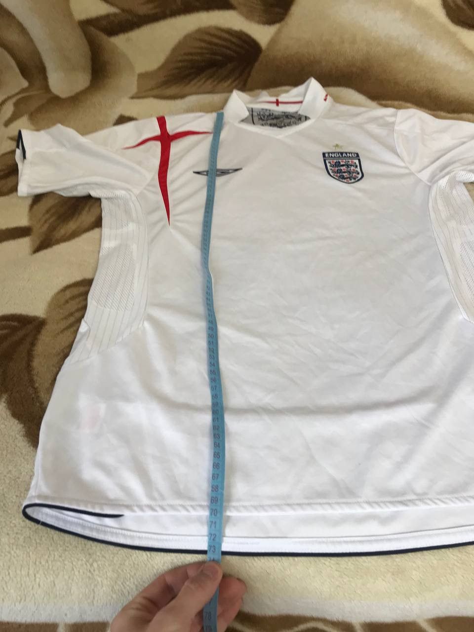 Umbro × Vintage 🔥 UMBRO ENGLAND 2005 2007 HOME FOOTBALL SOCCER JERSEY tshirt Size US L / EU 52-54 / 3 - 9 Thumbnail