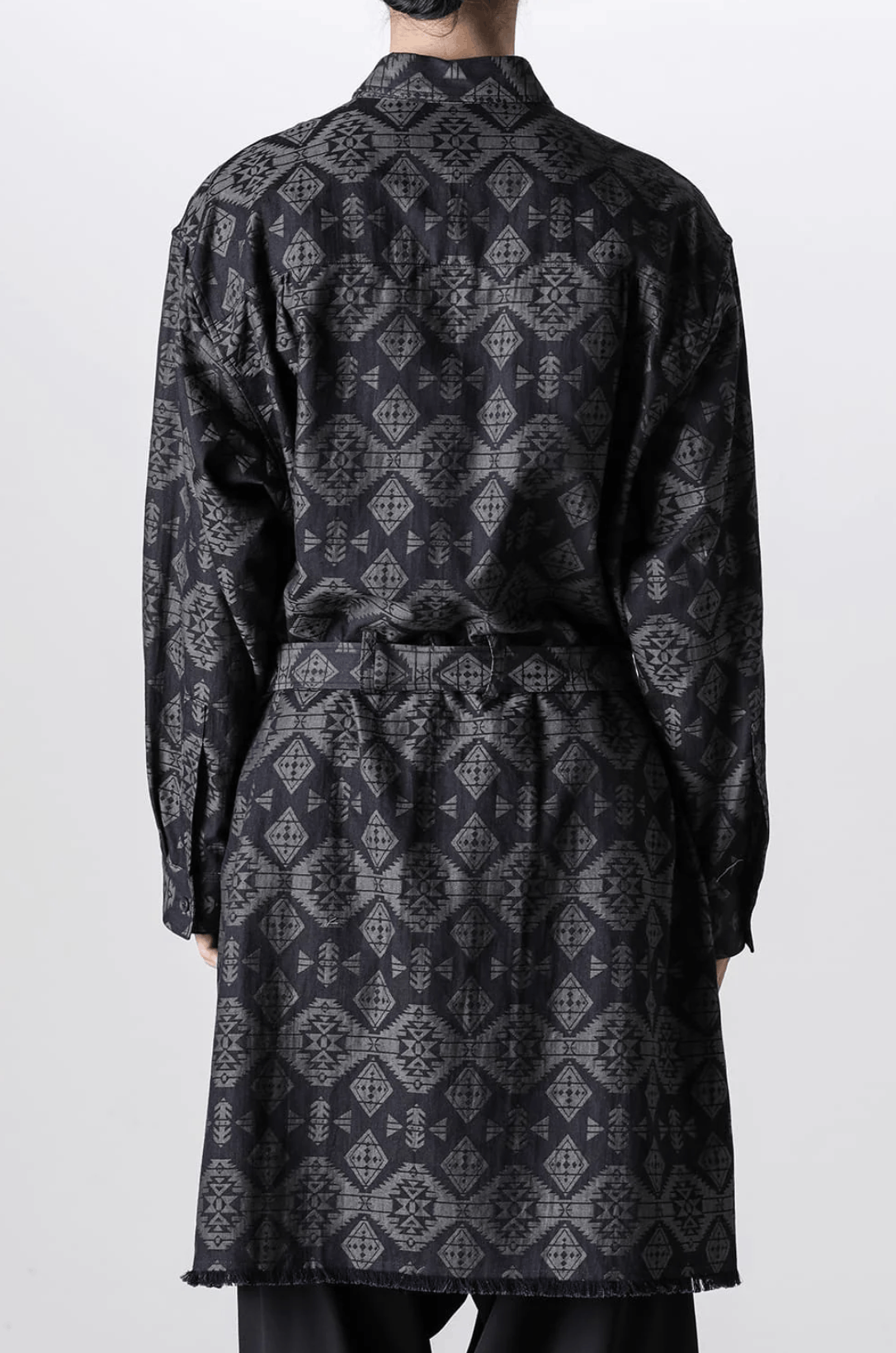 Yohji Yamamoto Pour Homme Left 2 Layerd Pattern Gown Blouse
