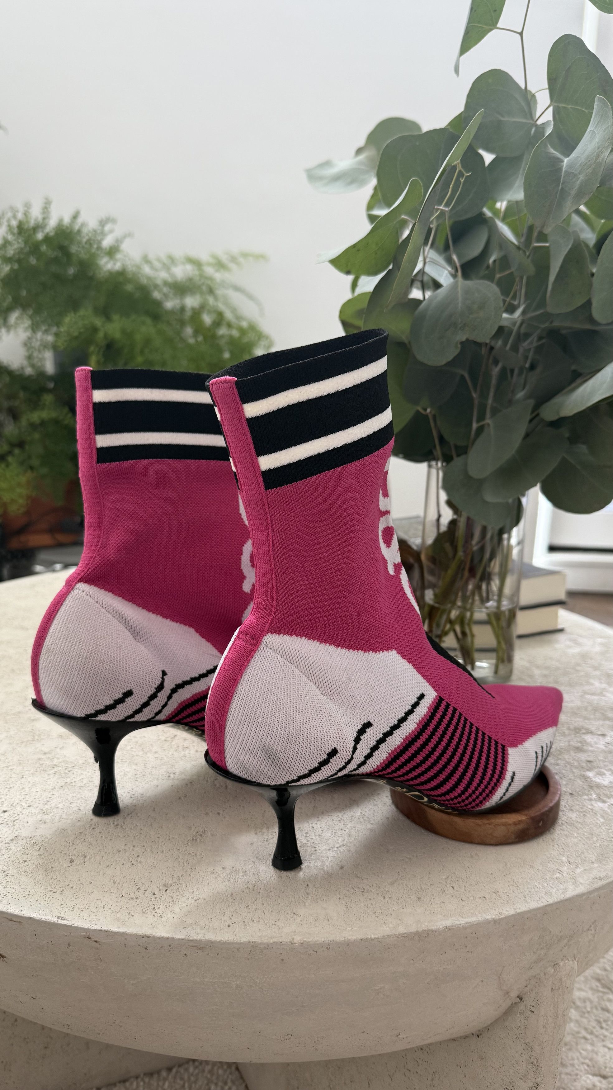 Dolce & Gabbana Dolce & Gabbana Lori Jacquard-knit Sock Boots Stilettos Size US 10 / IT 40 - 3 Thumbnail