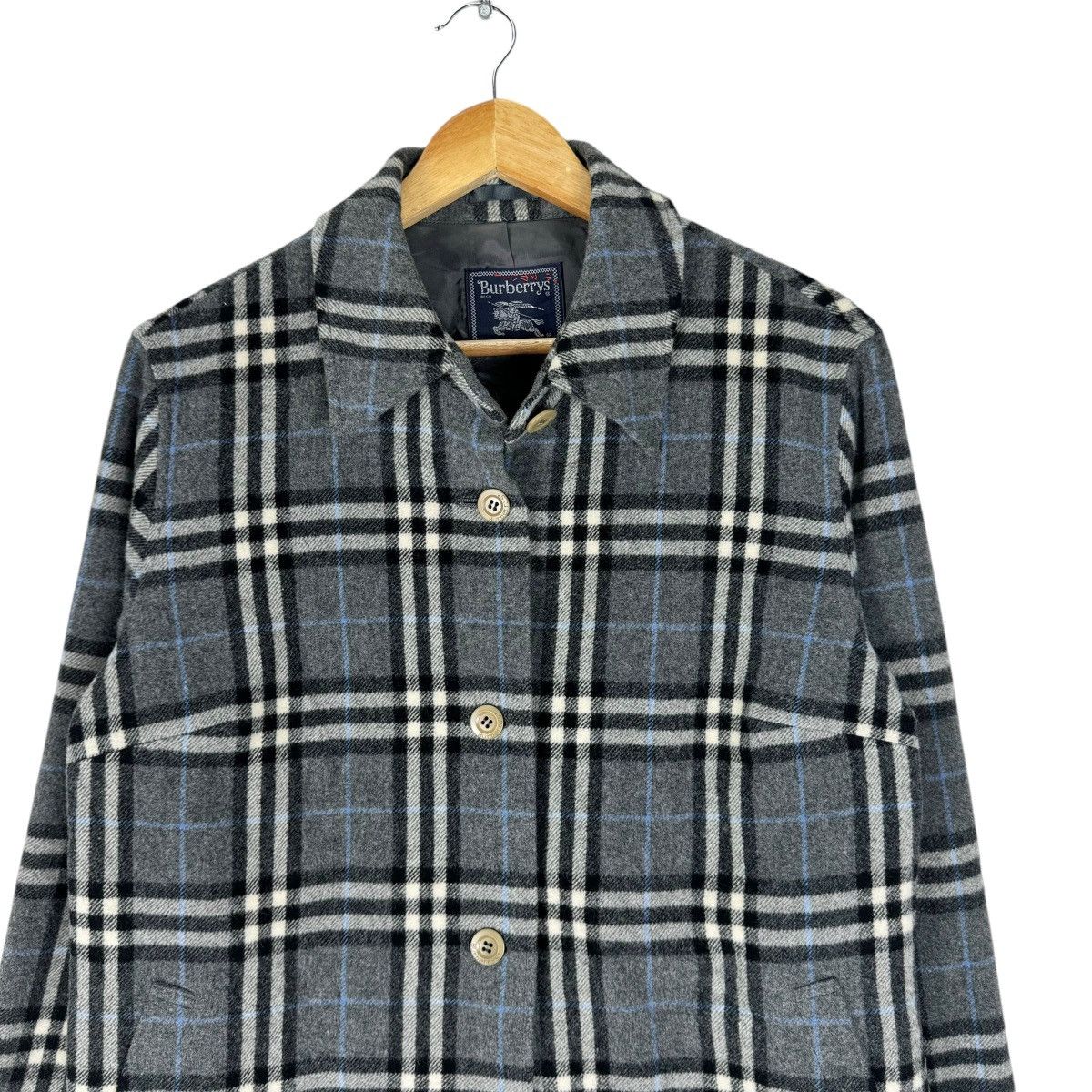 Burberry × Burberry Prorsum × Vintage ☀️BURBERRYS WOOL NOVA CHECK BUTTON JACKET Size M / US 6-8 / IT 42-44 - 6 Thumbnail