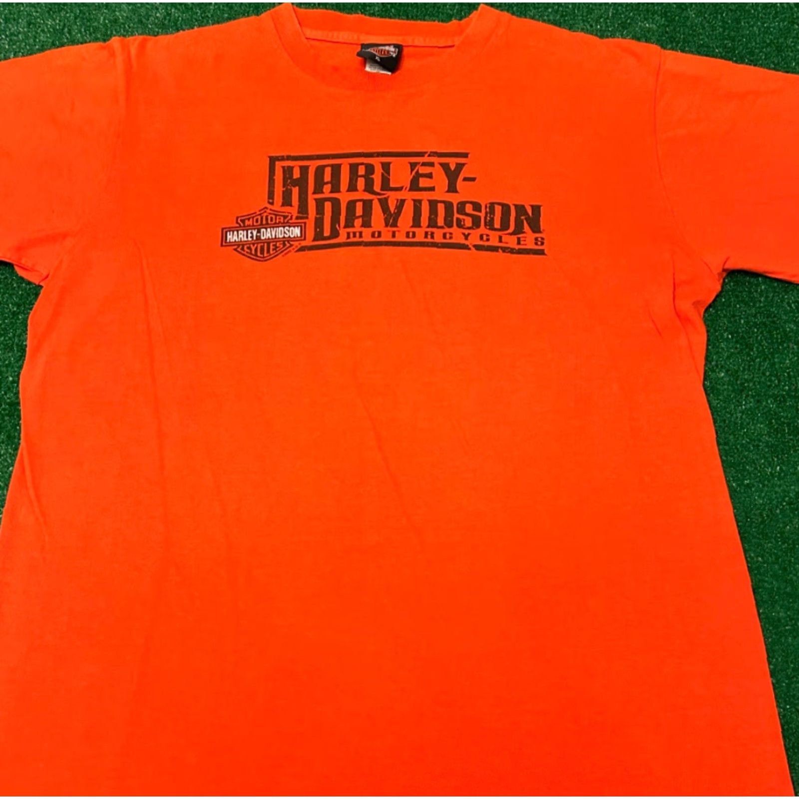 Harley Davidson VINTAGE Harley-Davidson T-Shirt Mens XL Orange 90s Biker Logo Y2K Flint Michigan 2005 Shirt Logo Mens XL Size US XL / EU 56 / 4 - 4 Thumbnail