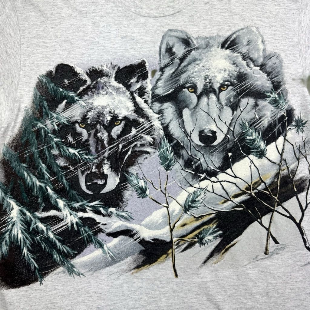 Vintage VINTAGE Wolf Nature T Shirt Adult XL All Over Print Animals Forest Snow 90s USA Shirt Mens XL Gray 90s Animals Nature Victoria? Size US XL / EU 56 / 4 - 1 Thumbnail