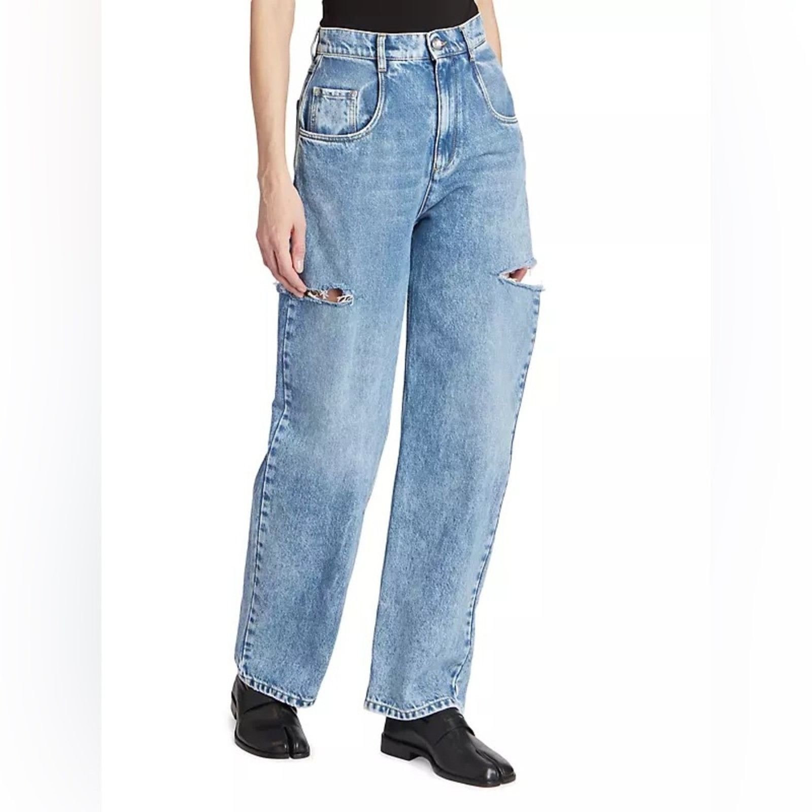 Maison Margiela NWT!!! Maison Margiela Wide-Leg Slashed Cut-Out Jeans1 850$ Size 27" / US 4 / IT 40 - 3 Thumbnail