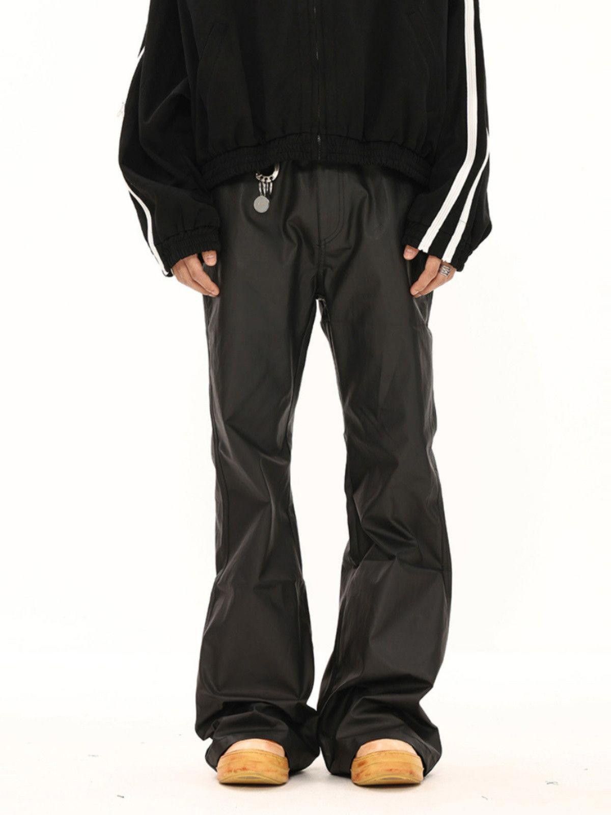Leather Faux Leather Stacked Black Jeans Size US 30 / EU 46 - 2 Thumbnail