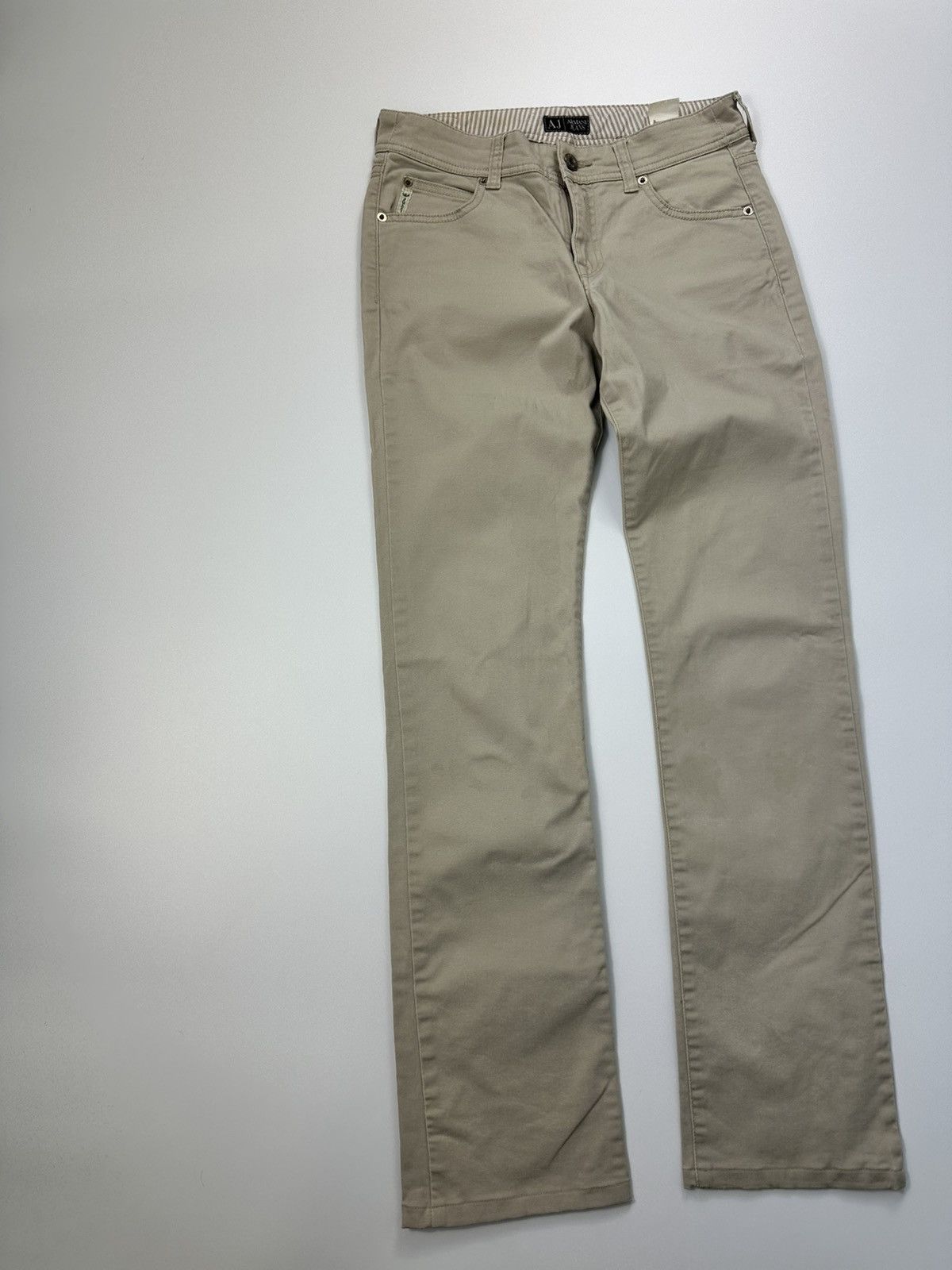 Giorgio Armani Armani Jeans Skinny Jeans Men's 27 Size Beige Metal Logo Size US 27 - 3 Thumbnail