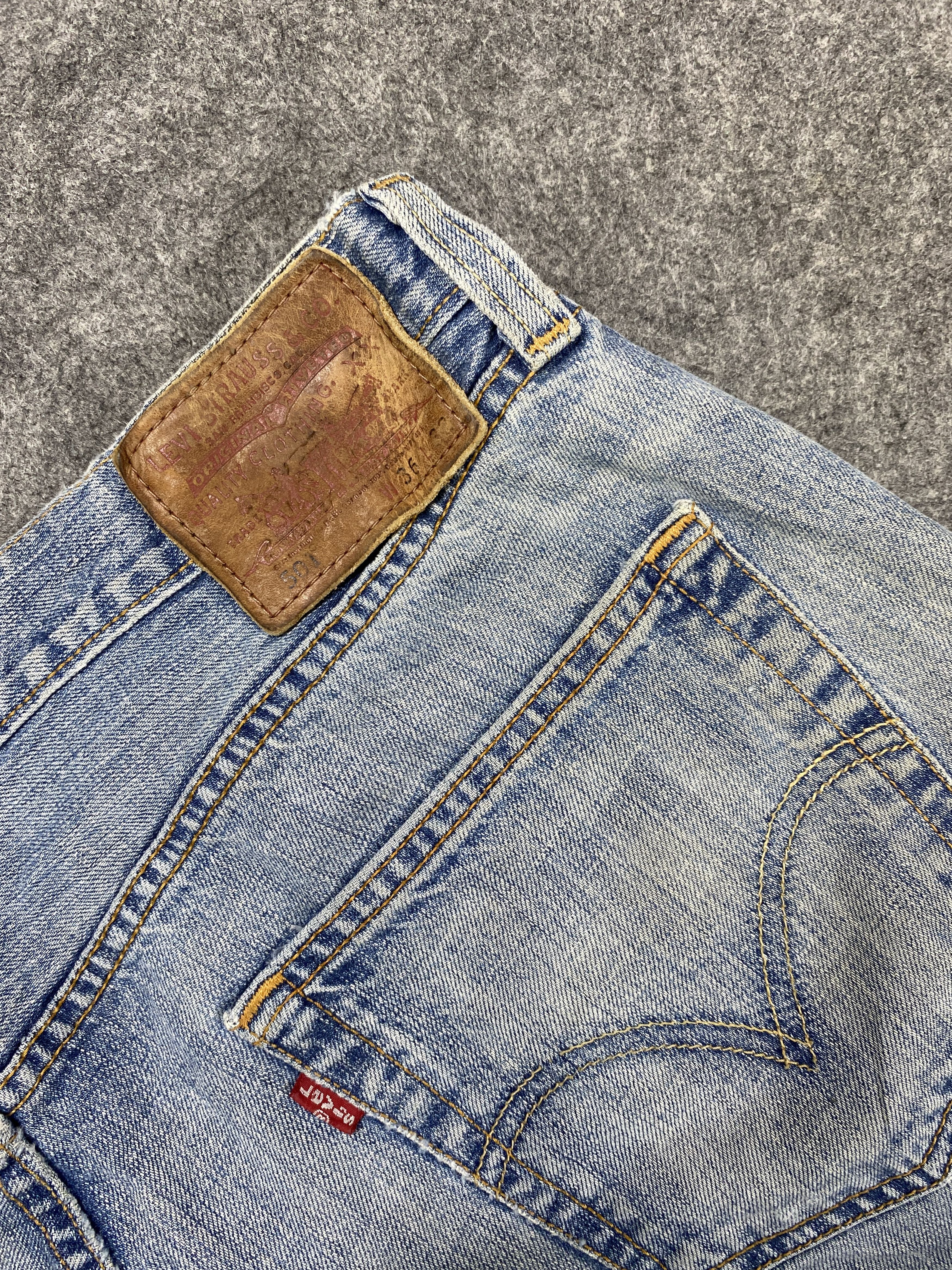 Japanese Brand Distressed Blue Vintage Levi's 501 36x32.5 Denim -JN2359 Size US 36 / EU 52 - 10 Thumbnail