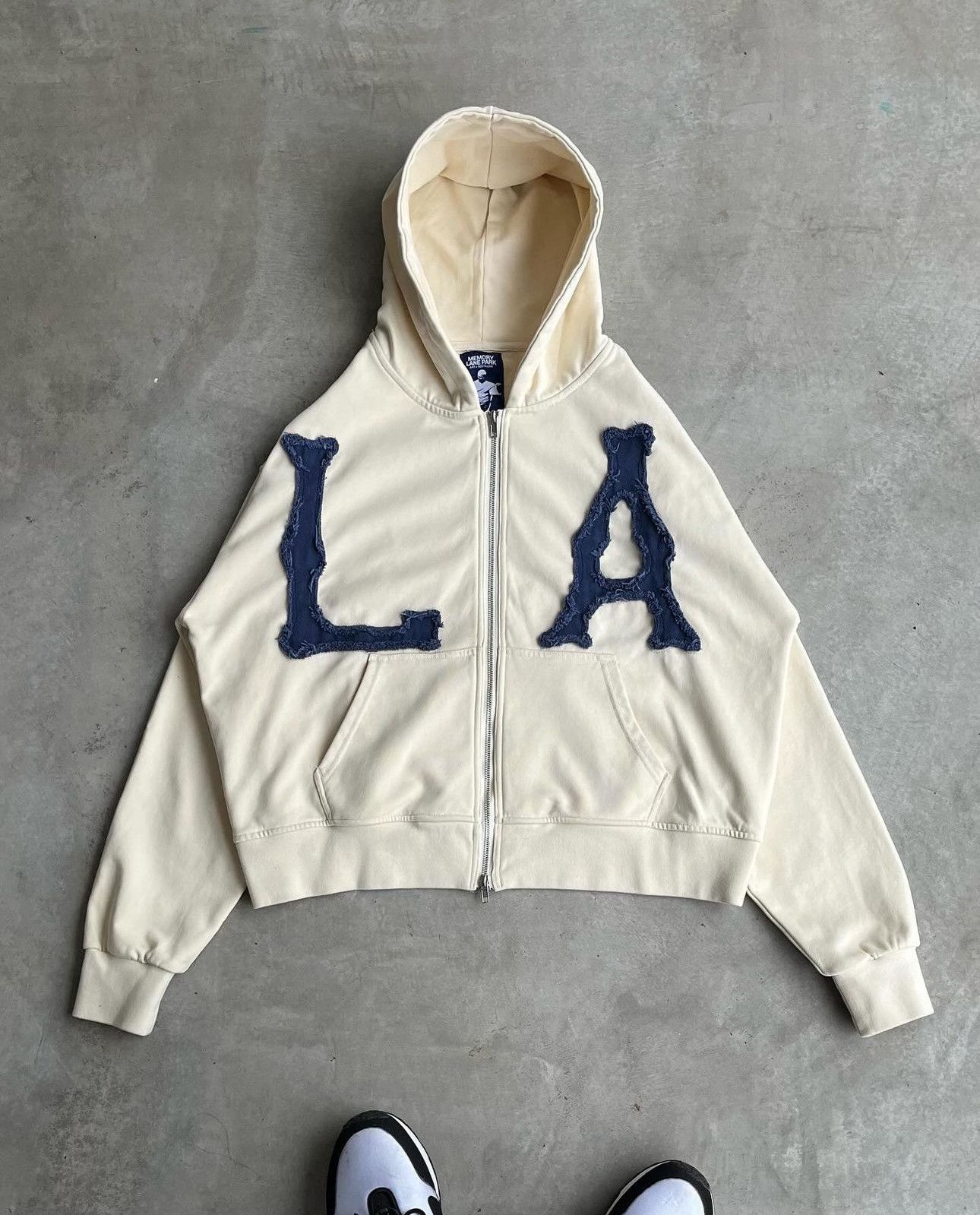 Memory Lane Park LA Zip Up - Cream L