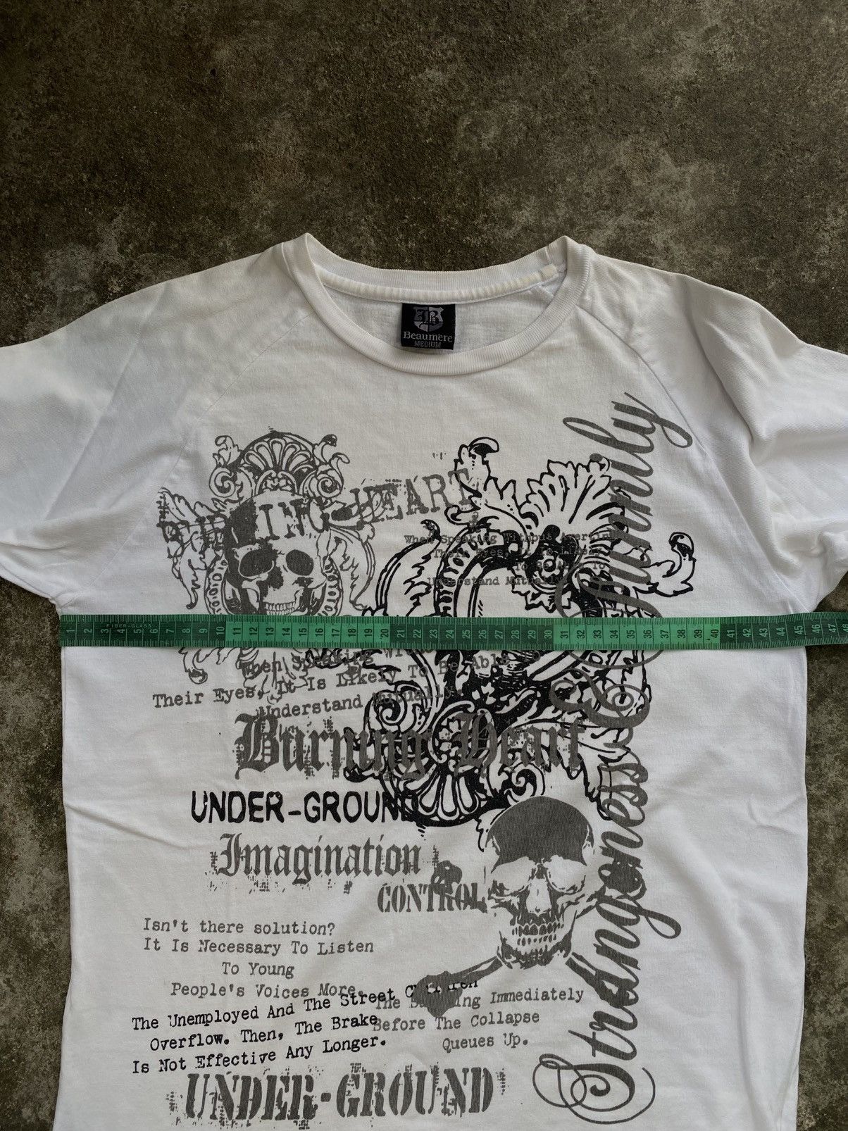Japanese Brand BEAUMERE UNDERGROUND POEM SKULL RAGLAN SHIRT Size US M / EU 48-50 / 2 - 7 Thumbnail
