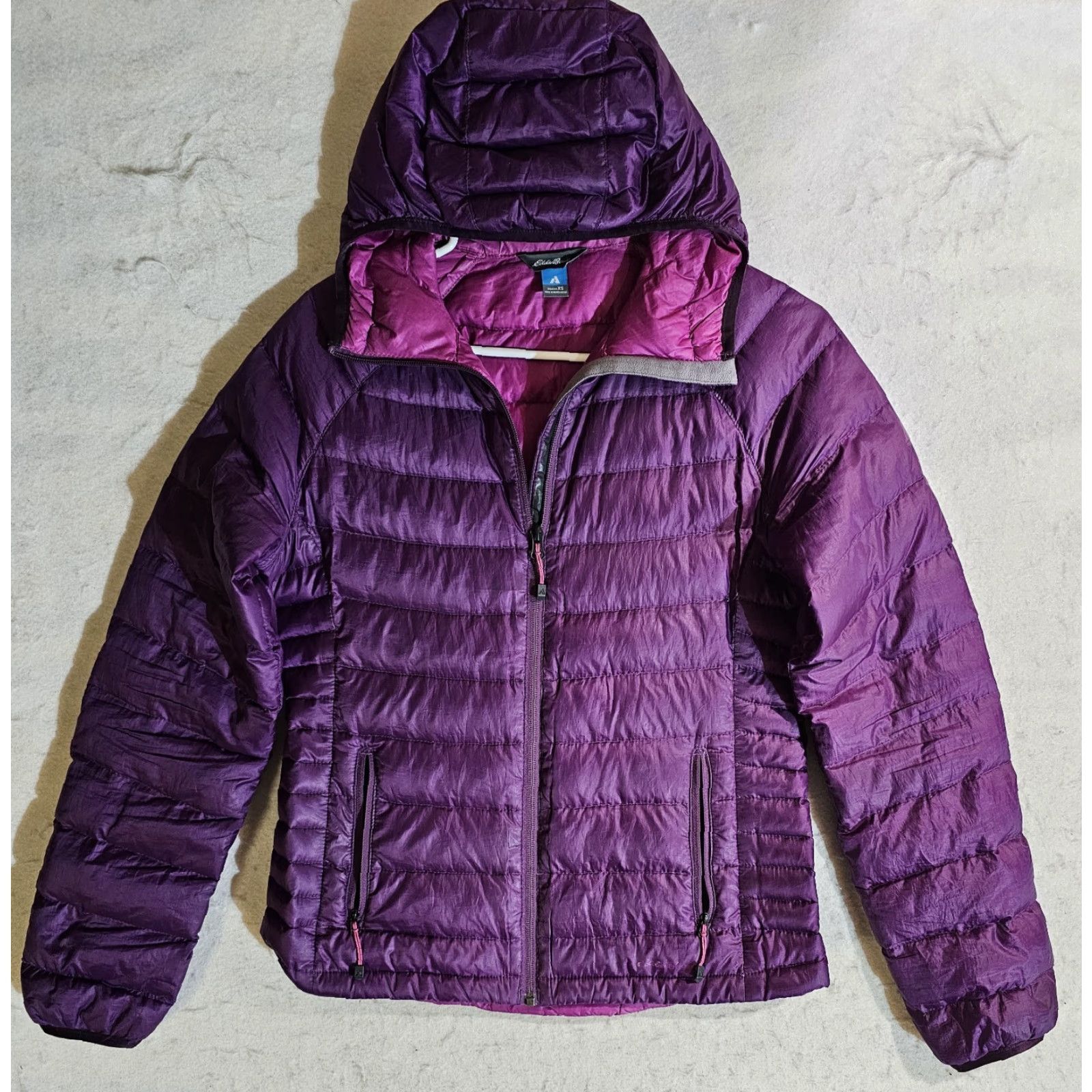 Eddie Bauer Eddie Bauer Jacket Womens X-Small Purple Down Quilted Hooded First Ascent Outdoor Classic Size XS / US 0-2 / IT 36-38 - 2 Thumbnail
