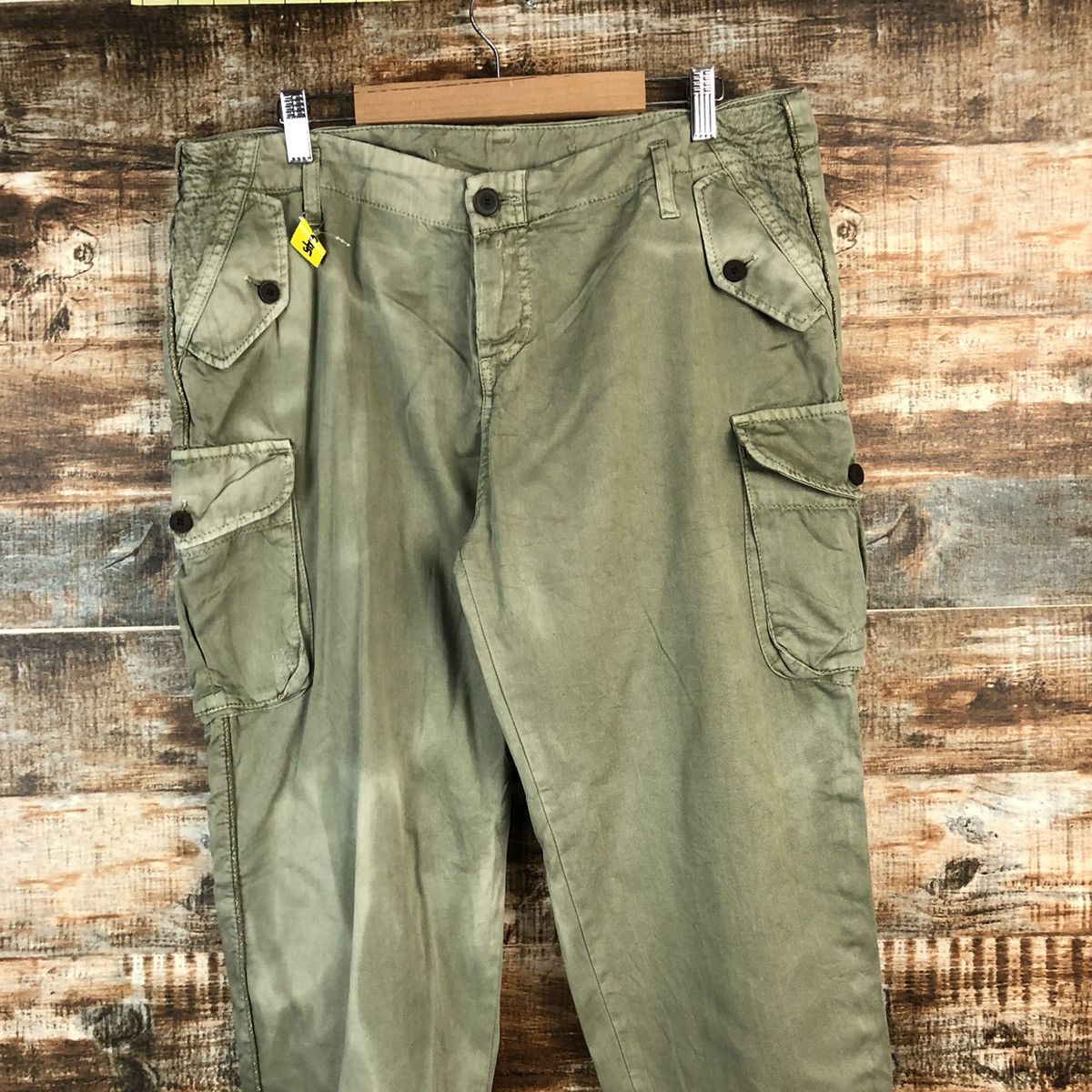 Japanese Brand DL Japanese Brand Green Cargo Multipocket Pants #C645 Size US 33 - 4 Thumbnail