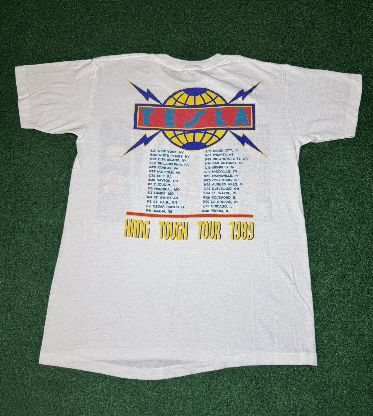 Band Tees × Vintage Vintage Telsa Band Concert Hang Tough Tour 80s THIN T Shirt Size US L / EU 52-54 / 3 - 3 Thumbnail
