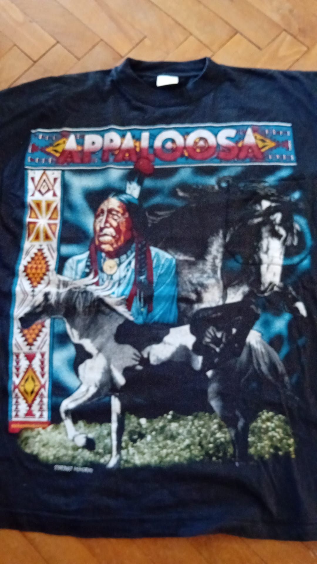 Vintage Appaloosa Aztec Stripe Native American Horses pocket tee XXL Size US XXL / EU 58 / 5 - 1 Thumbnail