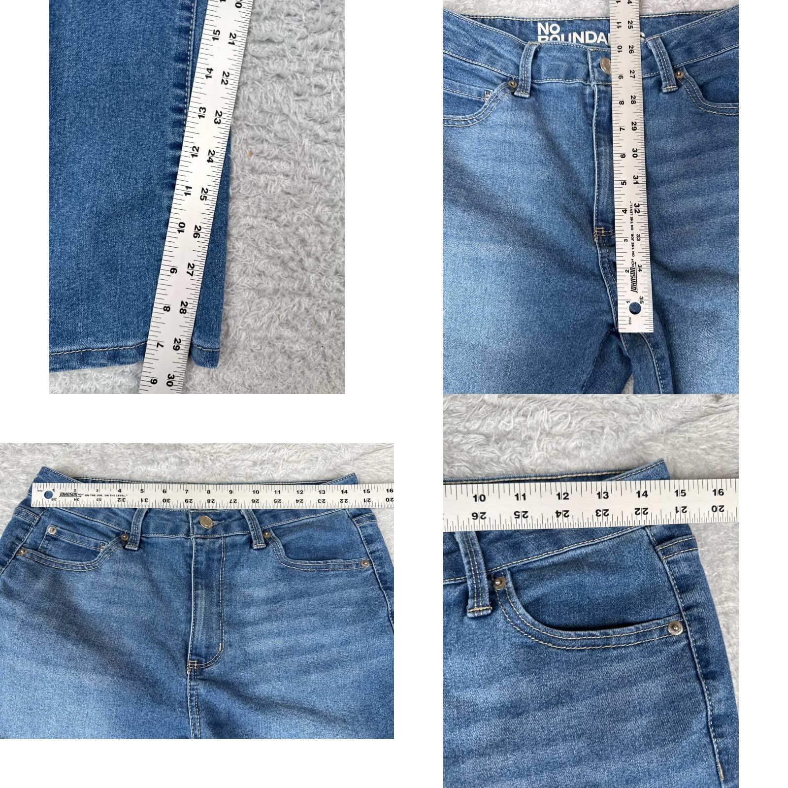 Vintage No Boundaries Jeans Women Flared Denim 30x30 Blue Mid Rise Cotton Blend Regular 5-Pocket Design Jeans Mens? Wait. Size 32" / US 10 / IT 46 - 8 Thumbnail