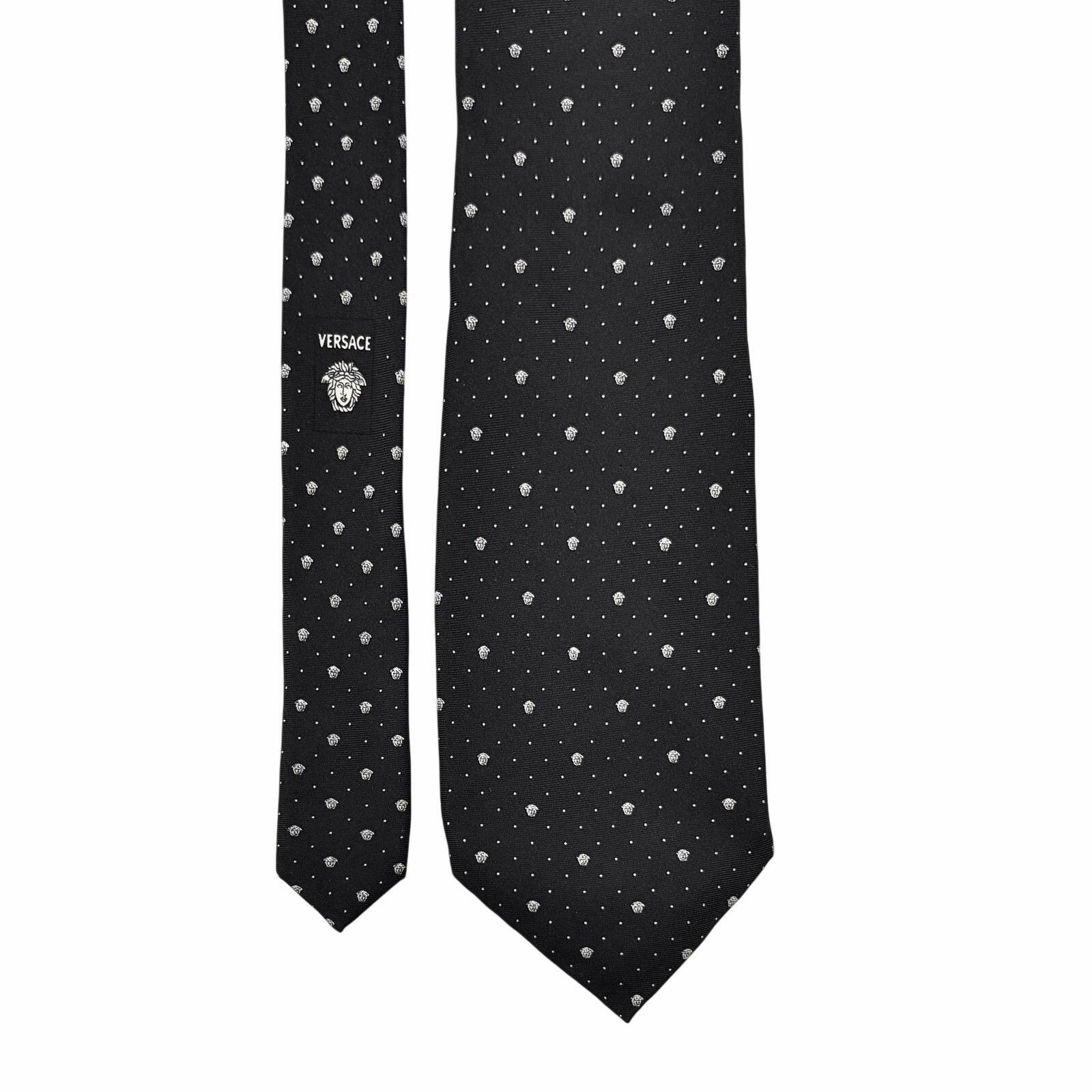 Versace Versace Vintage Black Medusa Tie Size ONE SIZE - 1 Thumbnail