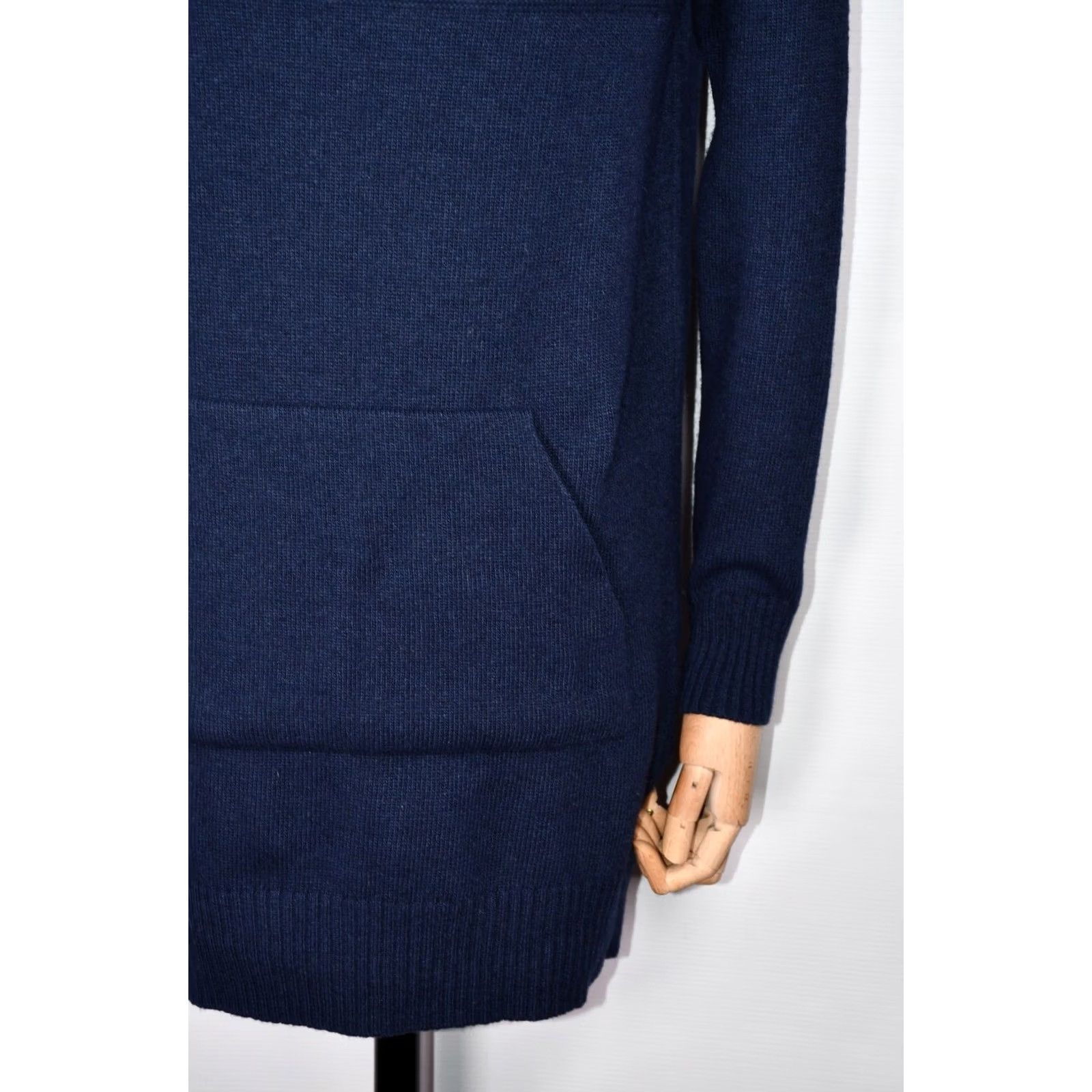 Rossignol ROSSIGNOL Hooded Wool/Cashmere Blend Knit Sweater Womens 36 Blue Pullover Casual Long Sleeve High Neck Size XS / US 0-2 / IT 36-38 - 5 Thumbnail