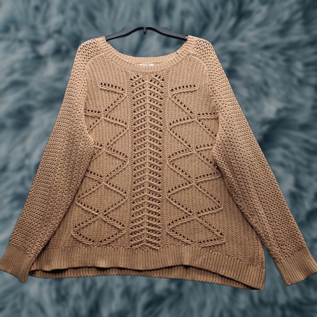 Old Navy Old Navy Sweater Womens XXL Brown Cable Knit Long Sleeve Round Neck Pullover EUC Shirt Womens XXL Brown Cable Knit Pullover Size XXL / US 16-18 / IT 52-54 - 1 Thumbnail
