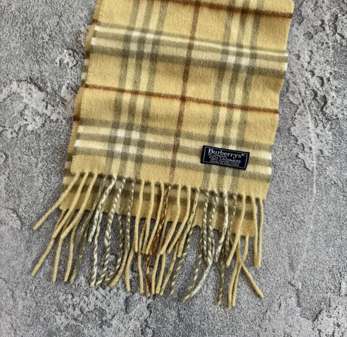 Burberry × Vintage Burberry Burberrys checkered cashmere scarf 🧣 muffler Size ONE SIZE - 13 Thumbnail