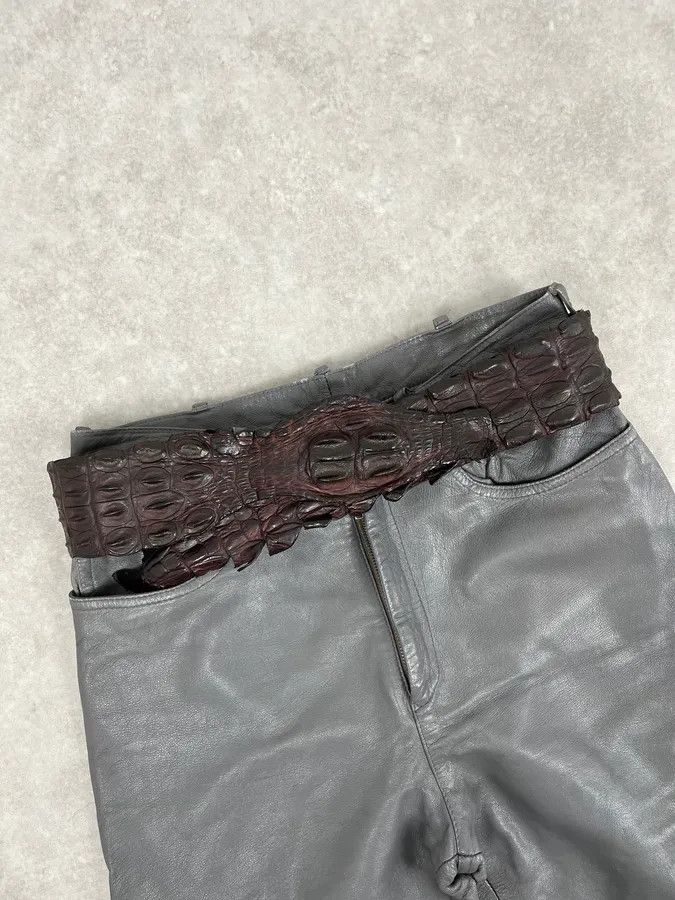 Roberto Cavalli SS2005 Roberto Cavalli Brown Corcodile Leather Belt Size ONE SIZE - 1 Thumbnail