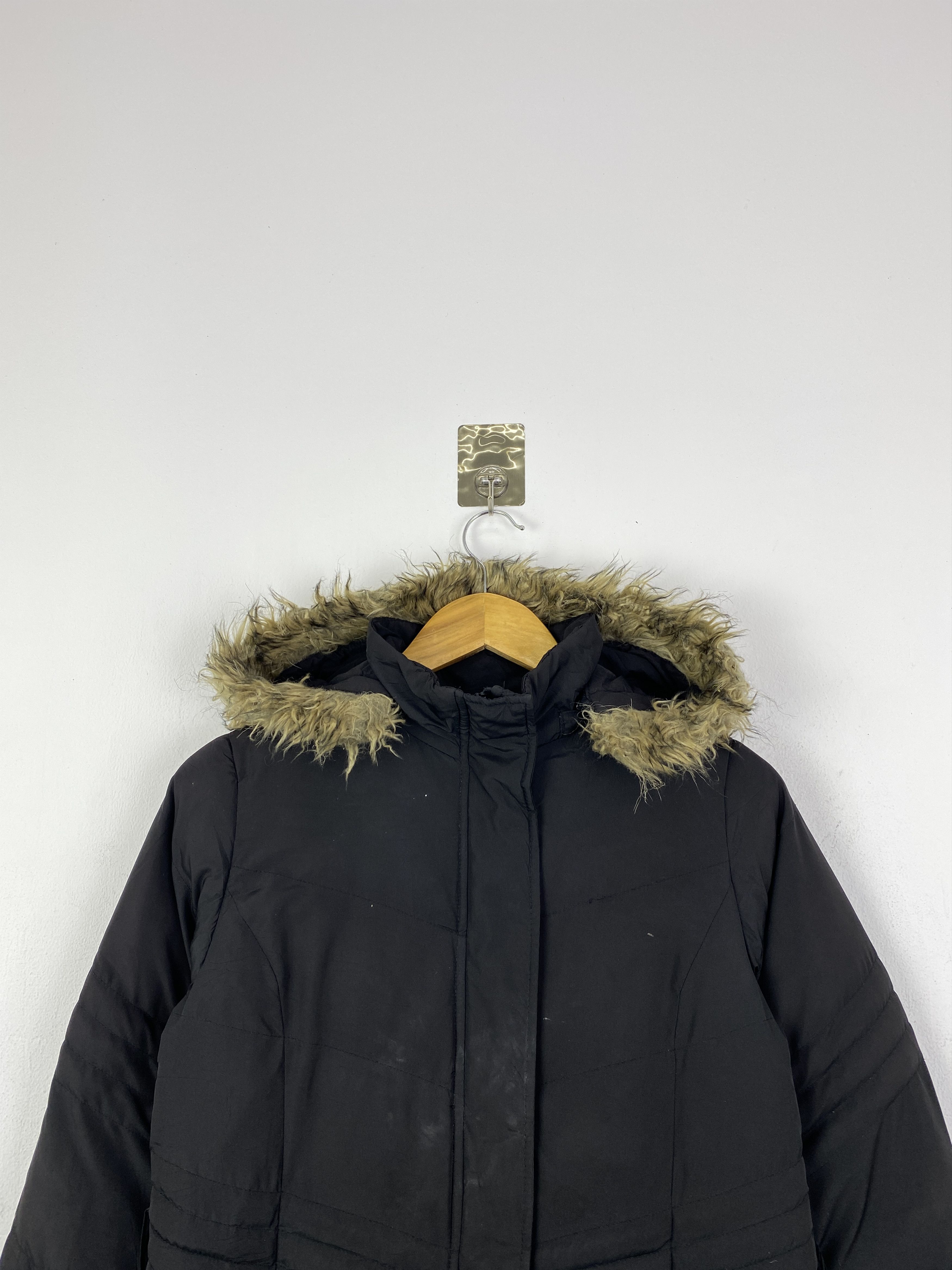 GU Vintage GU Women's Black Puffer Trimmed Hood Coat JA0212 Size US S / EU 44-46 / 1 - 3 Thumbnail