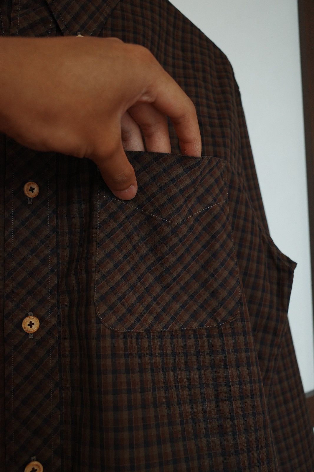 Visvim Visvim ICT V+V B.D. Check L/S Dk. Mud Shirt Size US M / EU 48-50 / 2 - 4 Thumbnail